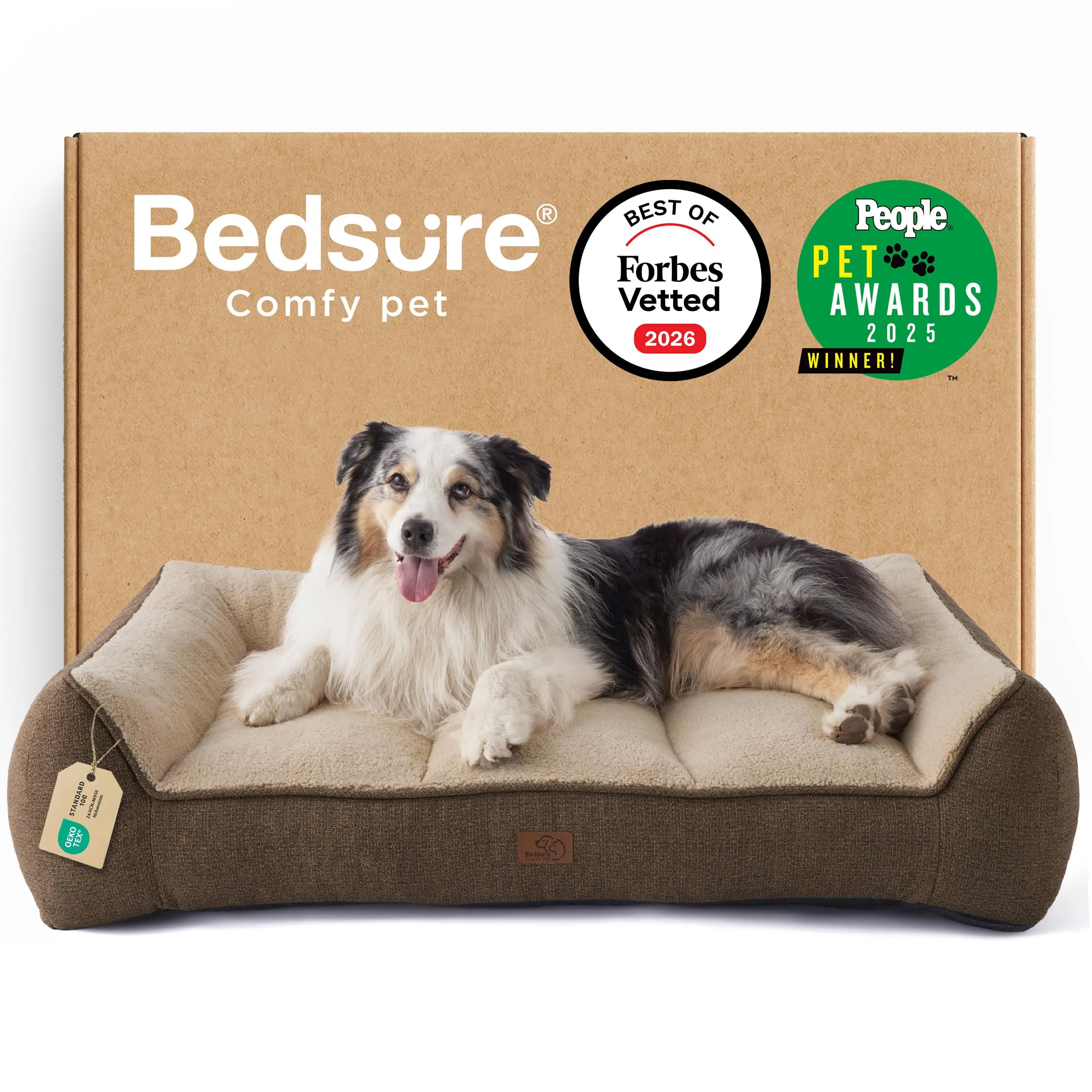 Bedsure SupportMax Cuccia Cani XL, 106x76cm, Marrone - immagine 1