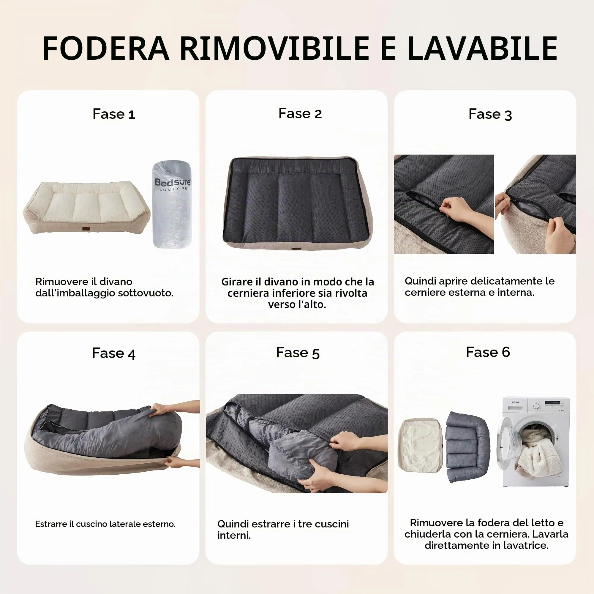 Bedsure SupportMax Cuccia Cani XL, 106x76cm, Marrone - immagine 9