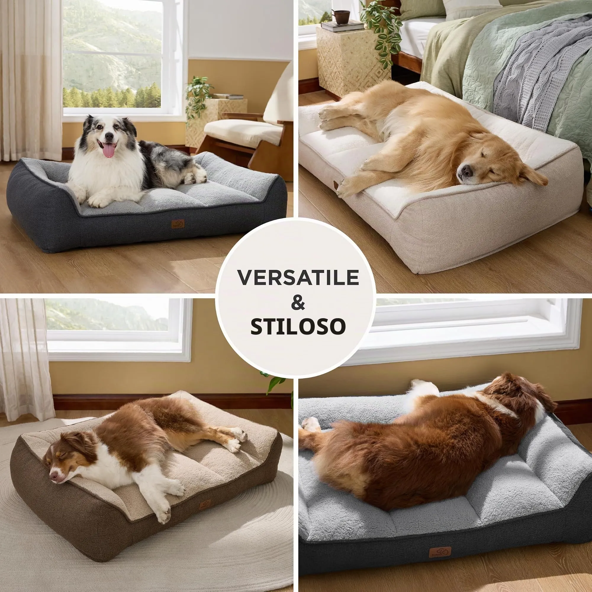 Bedsure SupportMax Cuccia Cani XL, 106x76cm, Marrone - immagine 10