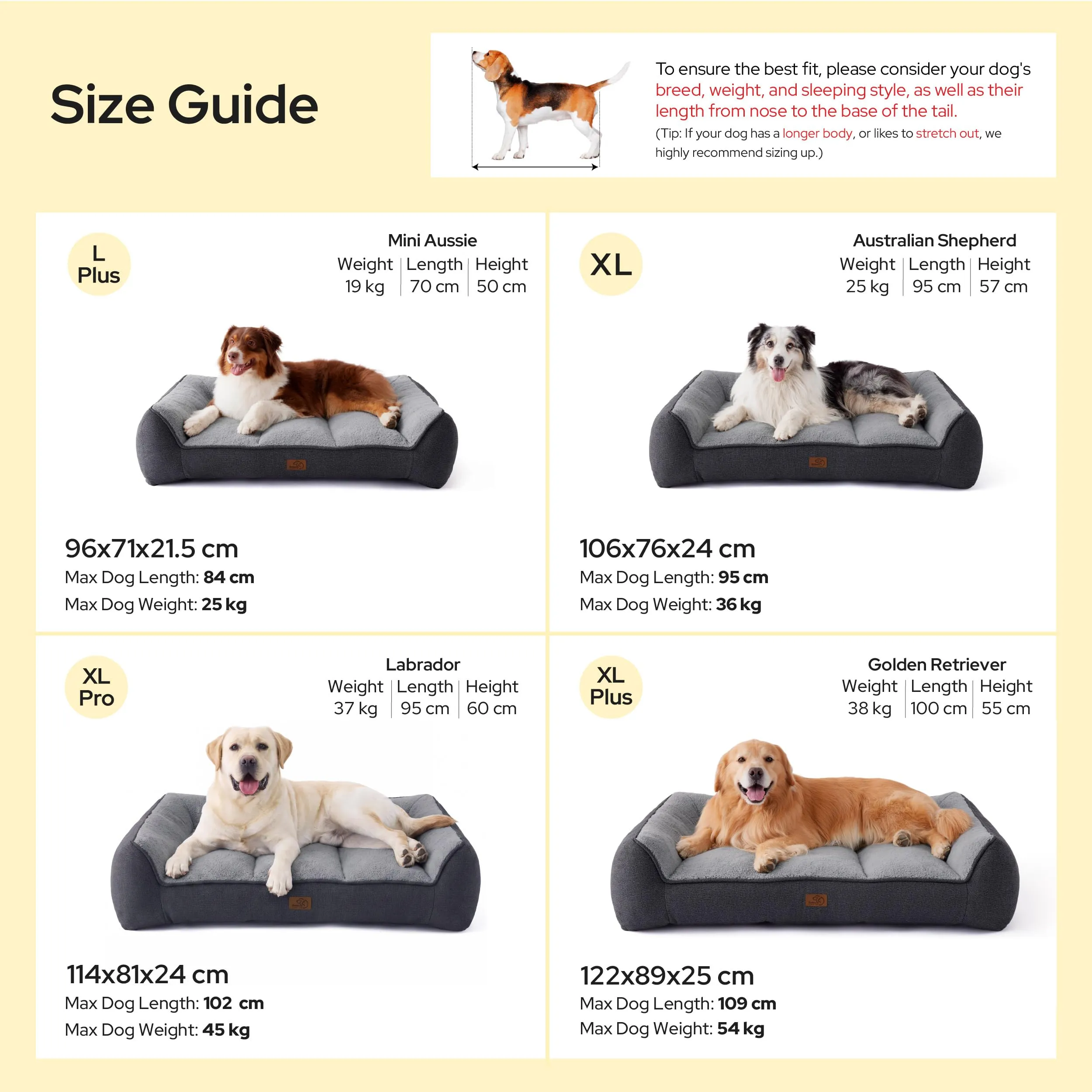 Bedsure SupportMax Extra Spesso Cuccia Cani Grande 96x71cm, Marrone - immagine 4