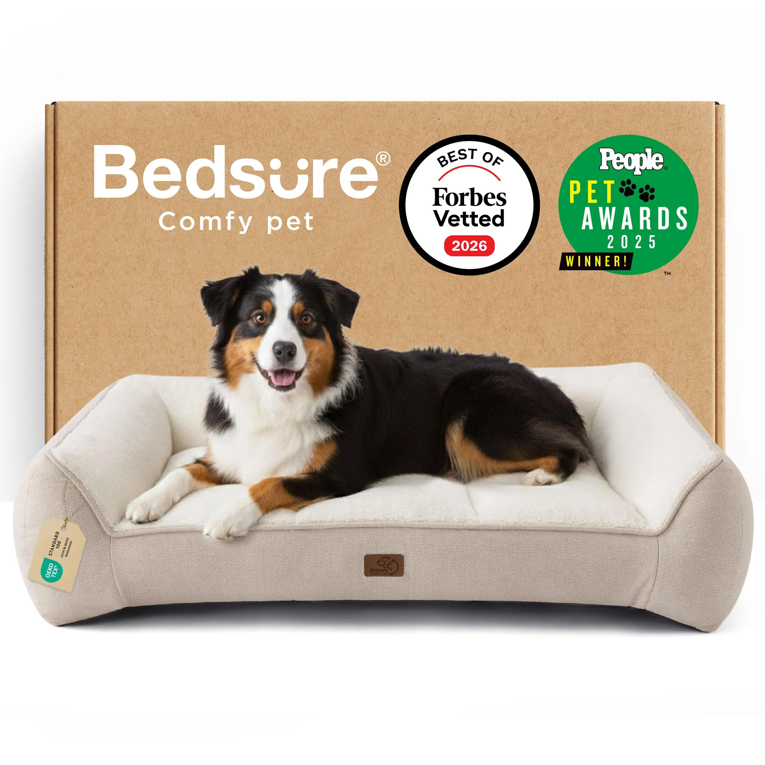 Bedsure SupportMax Extra Spesso Cuccia Cani XL 114x81cm, Crema - immagine 1