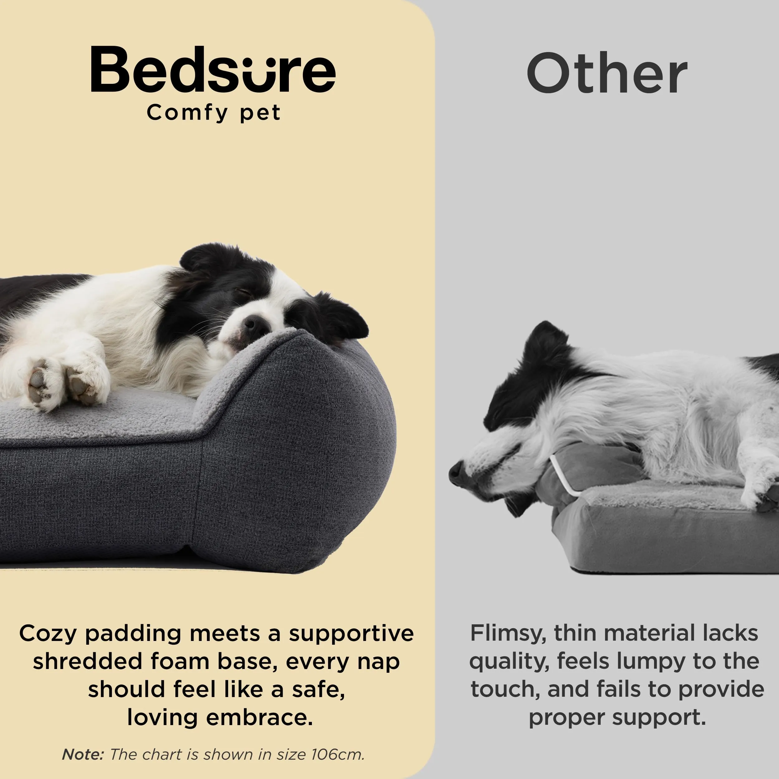 Bedsure SupportMax Cuccia Cani Extra Spessa XL 114x81cm - immagine 3