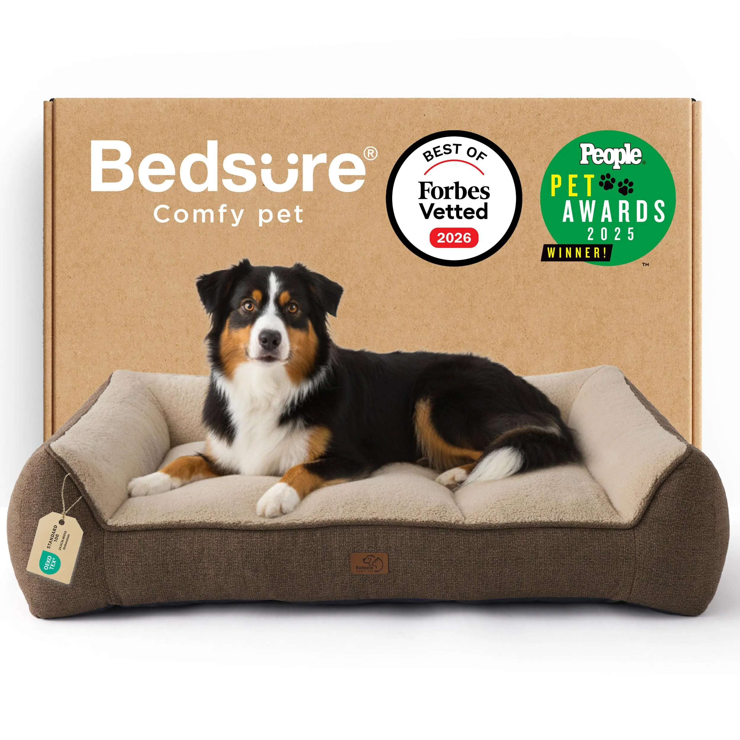 Bedsure SupportMax Cuccia Cani Extra Spessa XL 114x81cm, Marrone - immagine 1