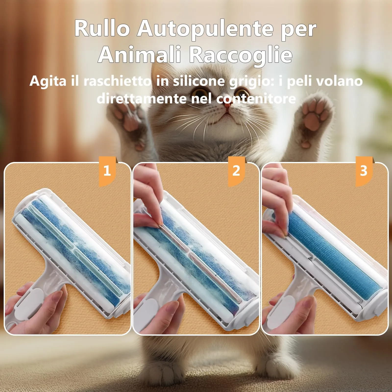 ACE2ACE Spazzola Togli Peli per Cani e Gatti - immagine 5