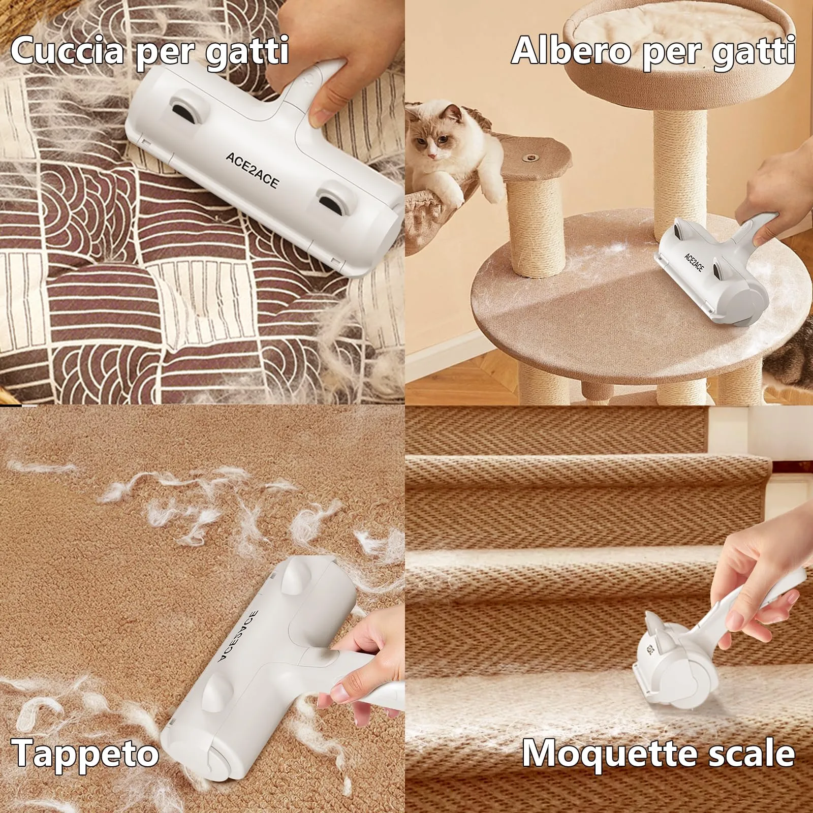 ACE2ACE Spazzola Togli Peli per Cani e Gatti - immagine 6