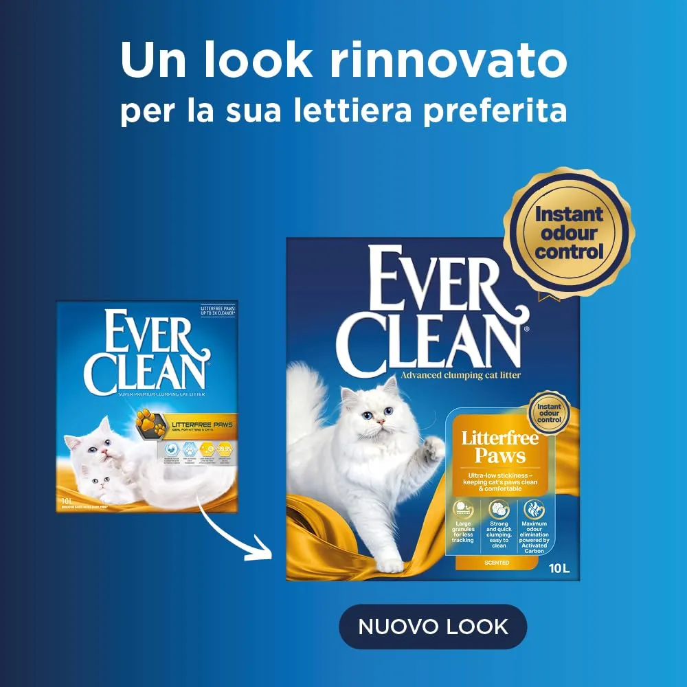 Ever Clean Litterfree Paws Lettiera Profumata, 10 L - immagine 2