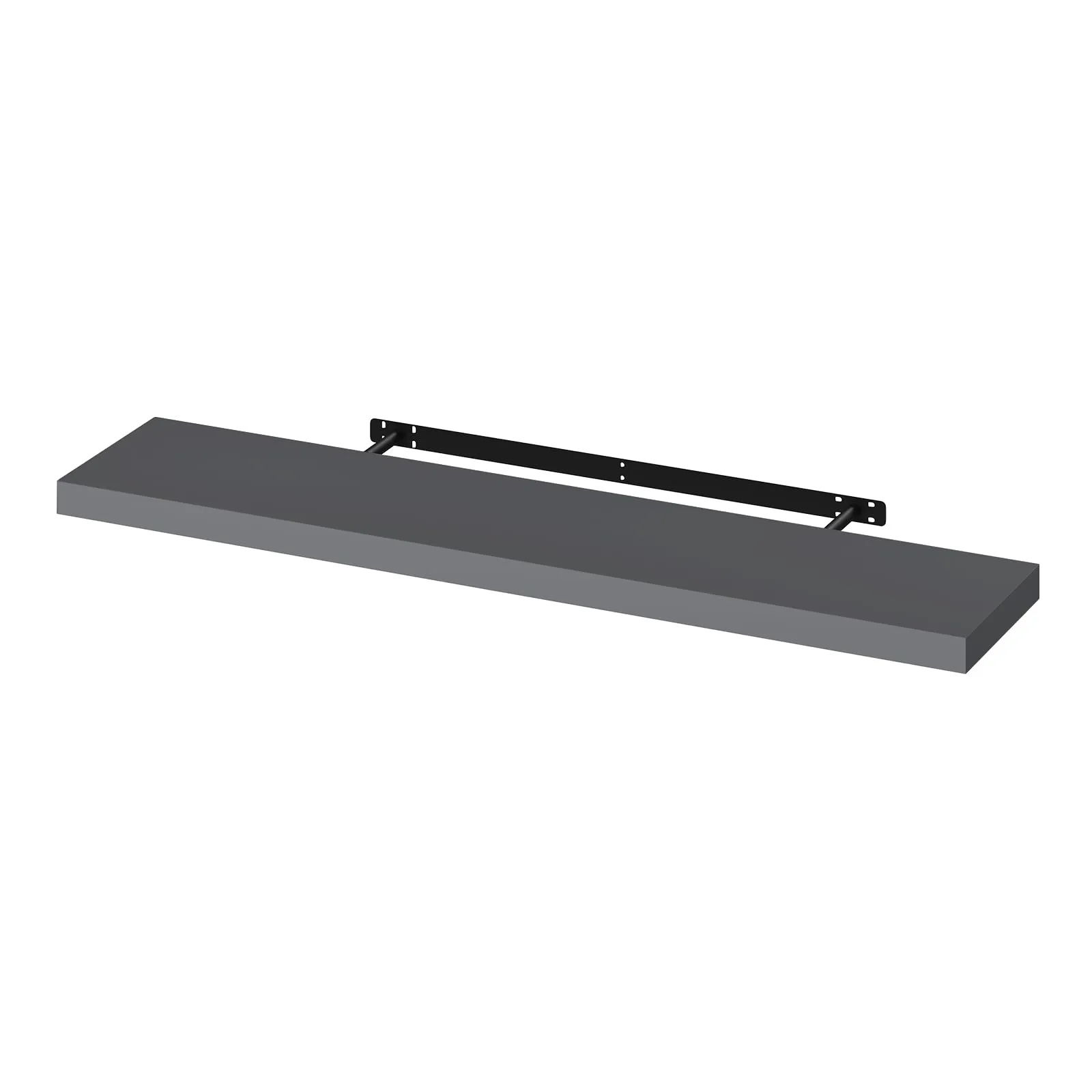 WOLTU Mensola da Muro in MDF, Grigio Scuro, 110x22.9x3.8cm - immagine 1