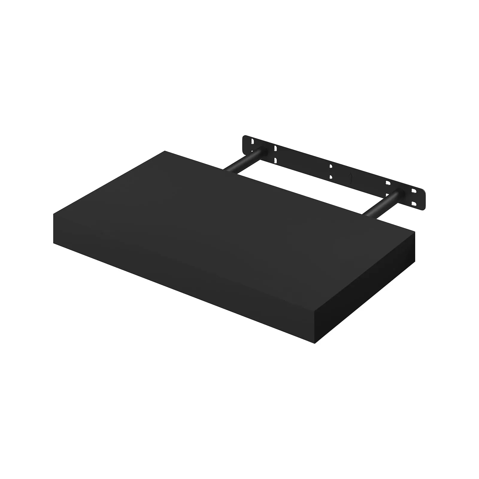 WOLTU Mensola da Muro Rettangolare in Legno Nero 40cm RG9372sz-b - immagine 1