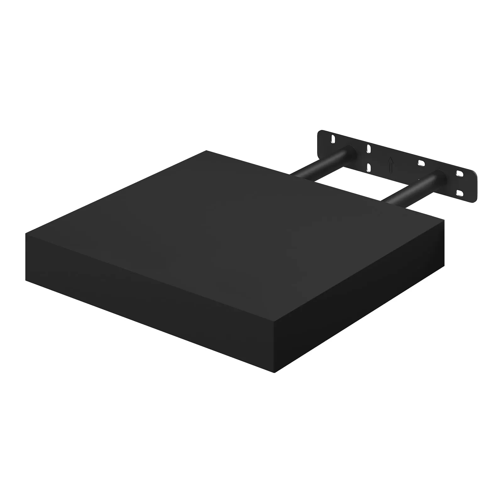 WOLTU Mensola da Muro in MDF, Nero, 25x22.9x3.8 cm - immagine 1