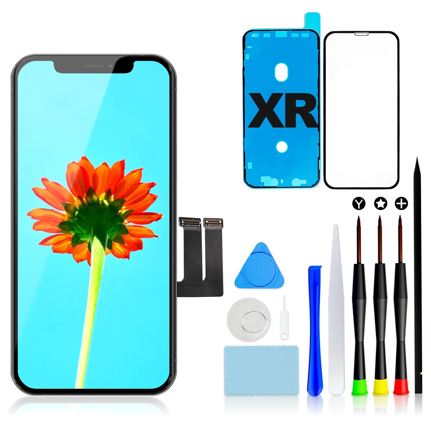 GULEEK Display LCD FHD COF 6,1" per iPhone XR (A1984, A2105, A2106, A2108) Nero - immagine 1