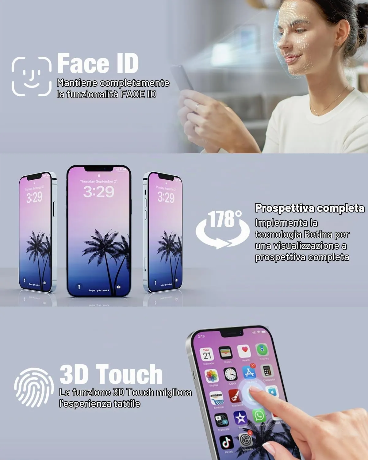 GULEEK Display LCD FHD COF 6,1" per iPhone XR (A1984, A2105, A2106, A2108) Nero - immagine 4
