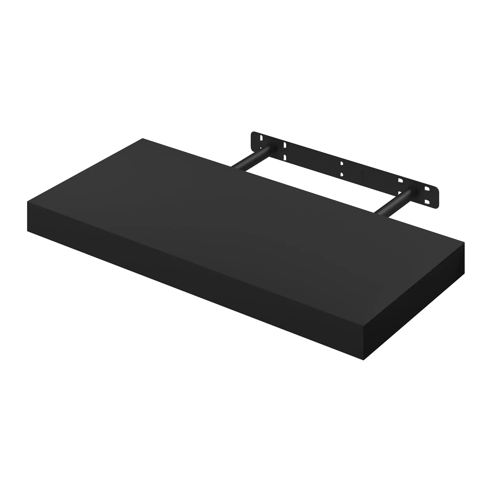 WOLTU Mensola da Muro in MDF, Nero, 50x22.9x3.8 cm - immagine 1