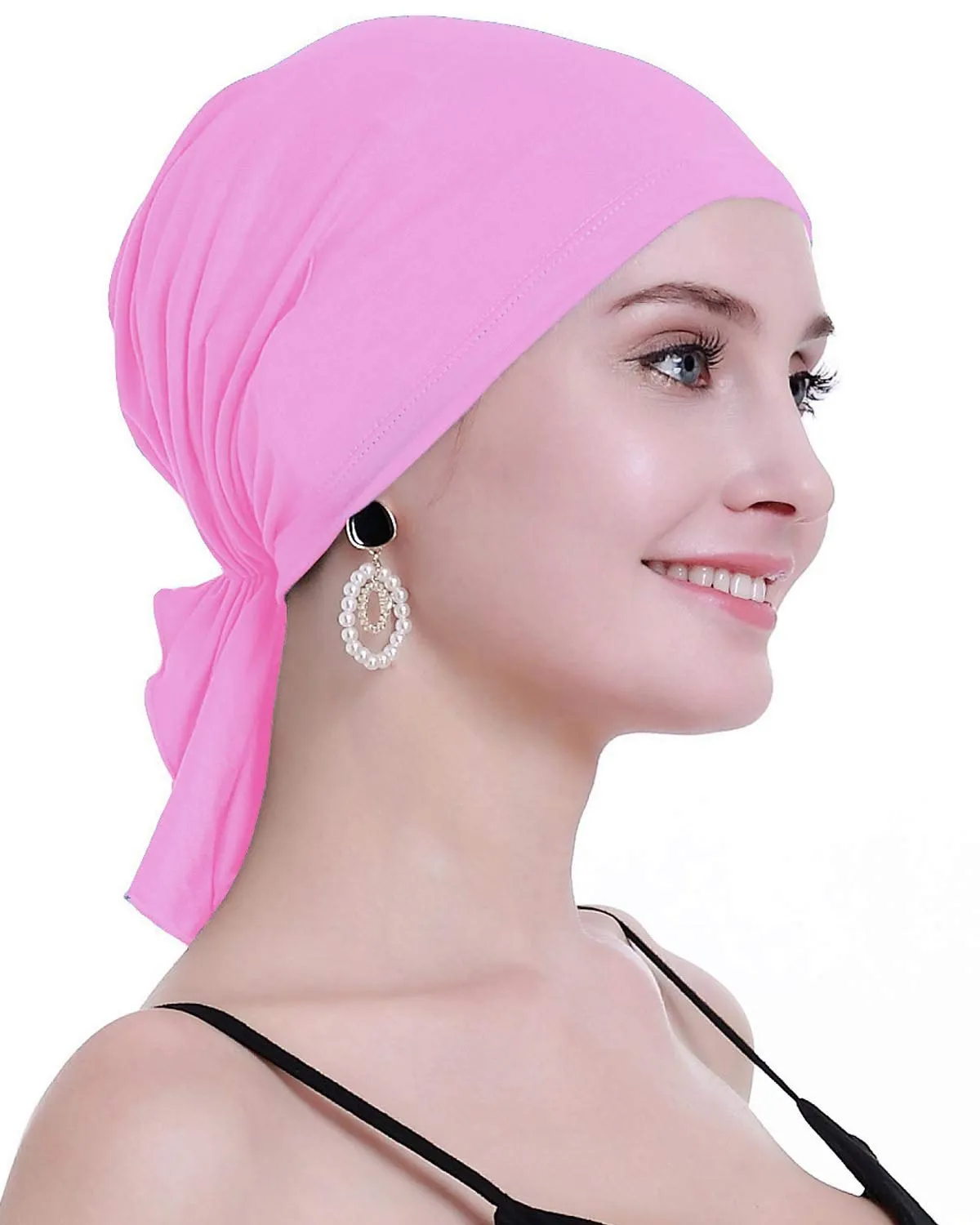 osvyo Copricapo in bambù per chemioterapia da donna, Rosa Chiaro, Taglia unica - immagine 1