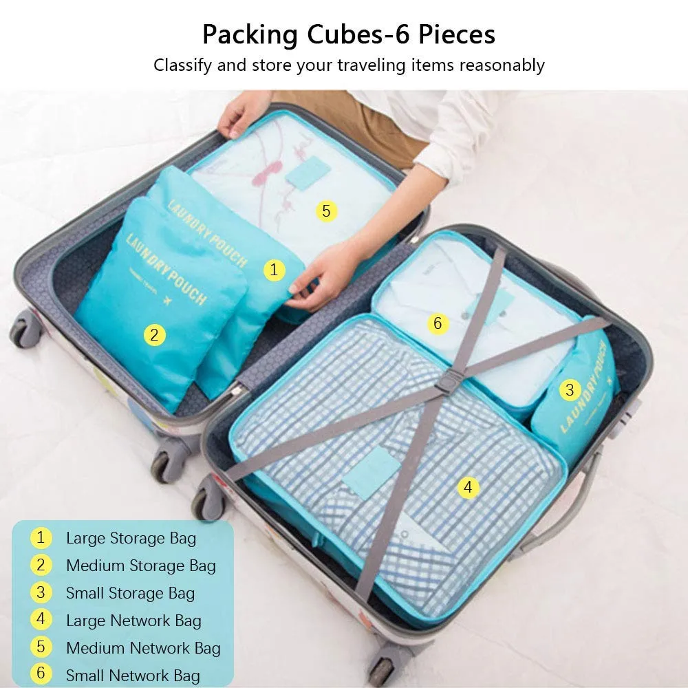 Vicloon Set Organizer per Valigie 8 in 1, Packing Cubes per Vestiti, Scarpe e Cosmetici - immagine 3