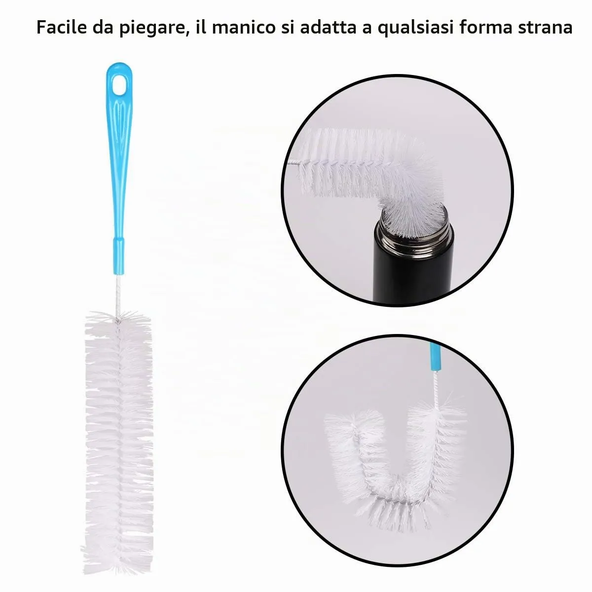 Vicloon Set Spazzole per la Pulizia delle Bottiglie, 8 Pezzi - immagine 2