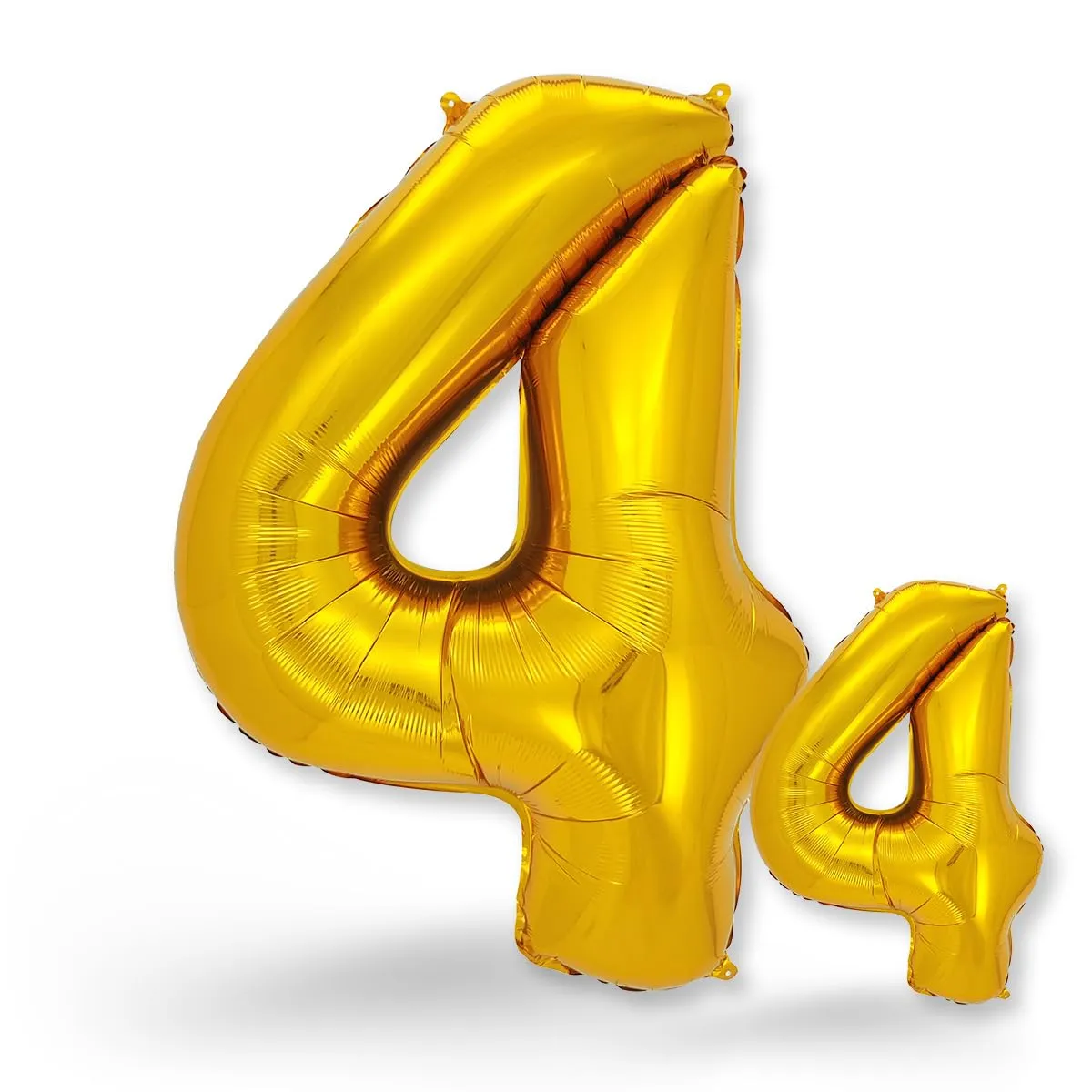 FUNXGO Palloncino Numero 4 Oro, Set di due pezzi (Grande e Piccolo) - immagine 1