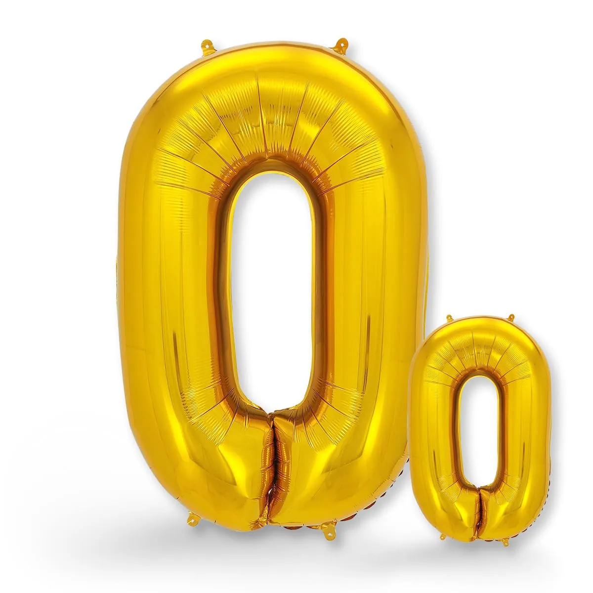 FUNXGO Palloncino Numero 0 Oro, Set di 2 Pezzi (Grande e Piccolo) - immagine 1