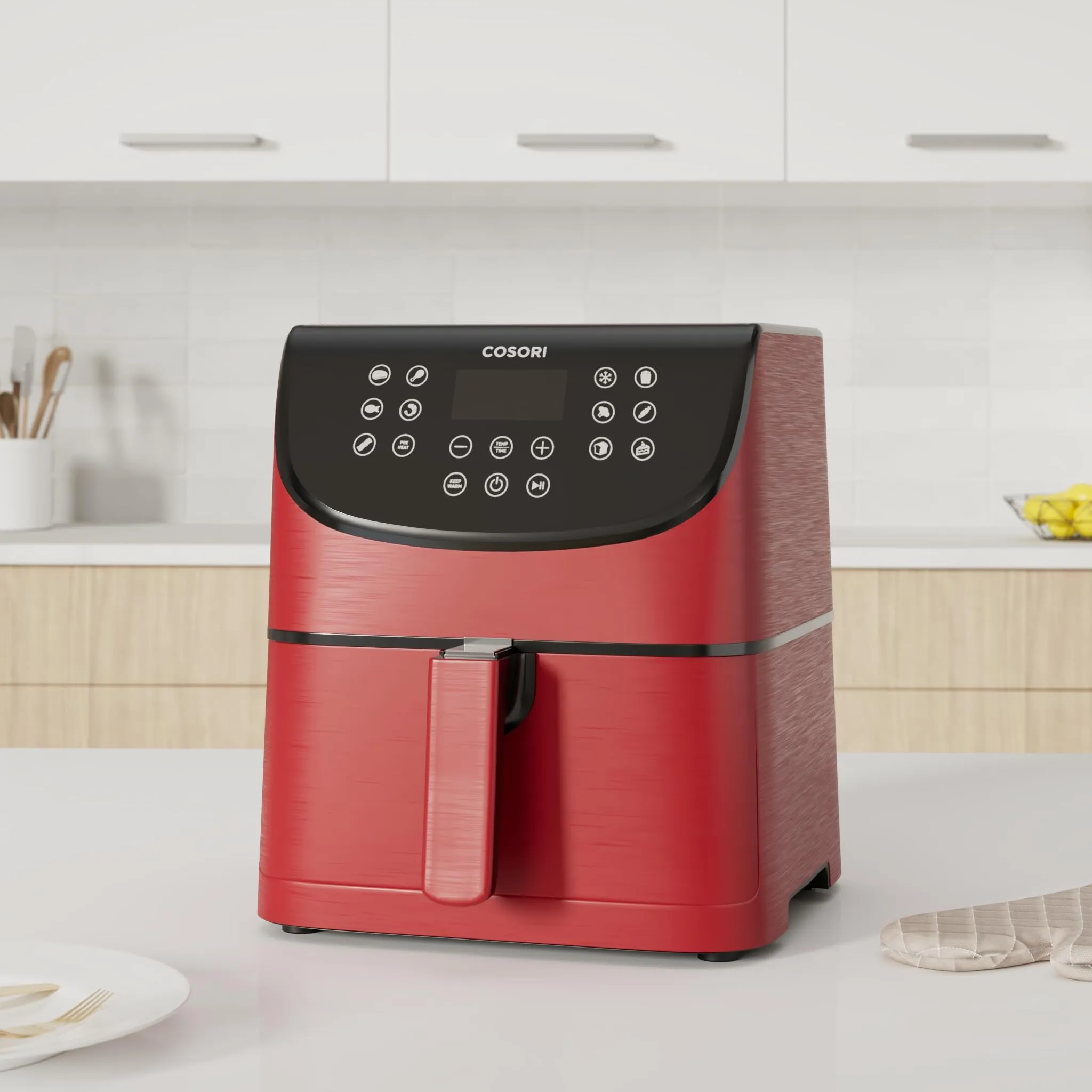 Cosori Friggitrice ad Aria 5,7 L, 13 Funzioni, 1700W, Rossa - immagine 2