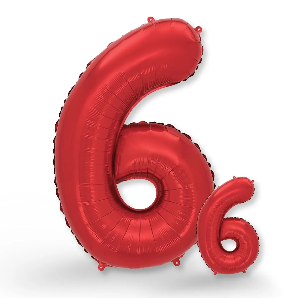 FUNXGO Palloncino Numero 6 Rosso - immagine 1