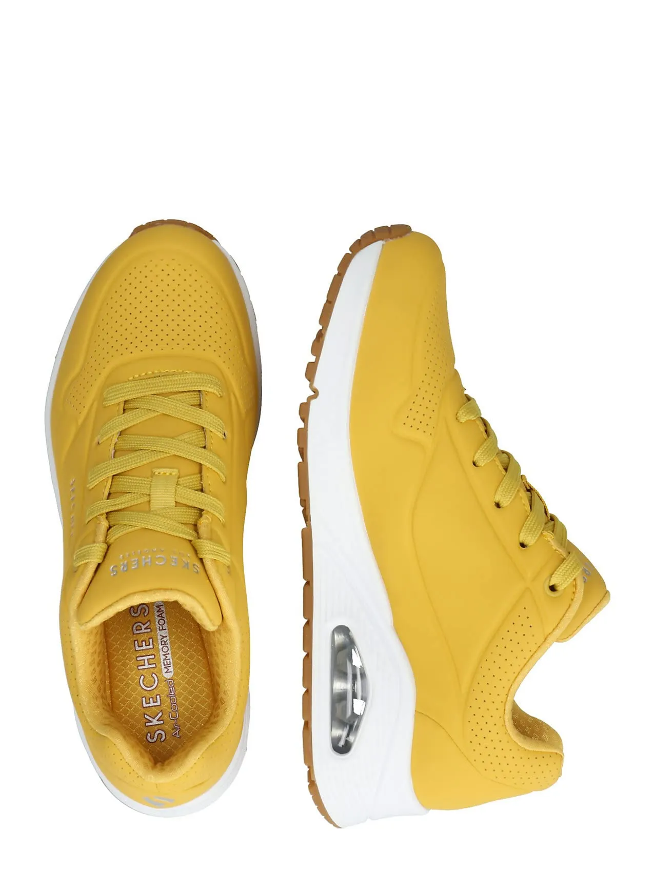 Skechers Uno Stand On Air Donna - Yellow Durabuck White Midsole - 35.5 EU - immagine 3