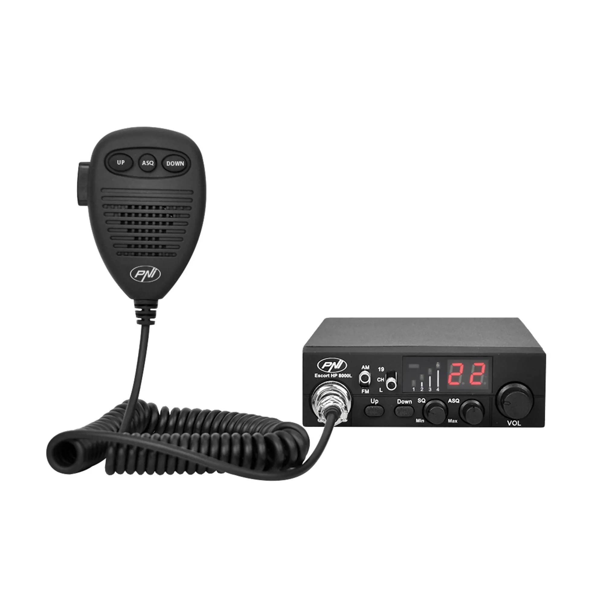 PNI HP 8000L ASQ Escort CB Radio Pack with S75 Antenna, Cable and Fixed Support - immagine 3