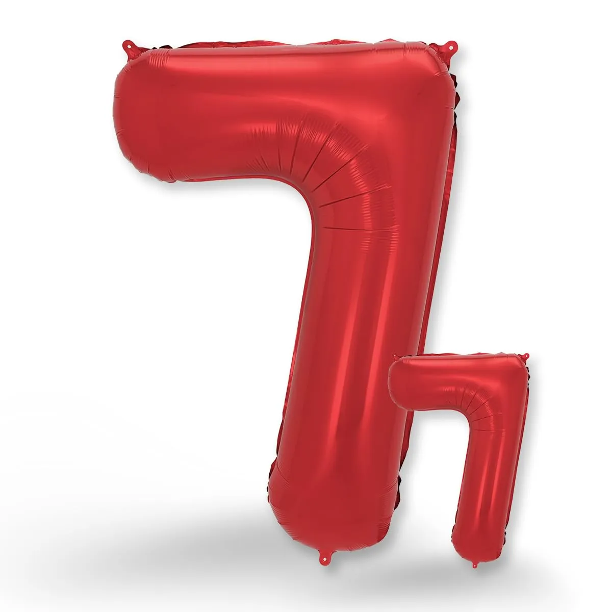 FUNXGO Palloncini in Pellicola Numero 7, Rosso, 2 Pezzi (100 cm e 38 cm) - immagine 1