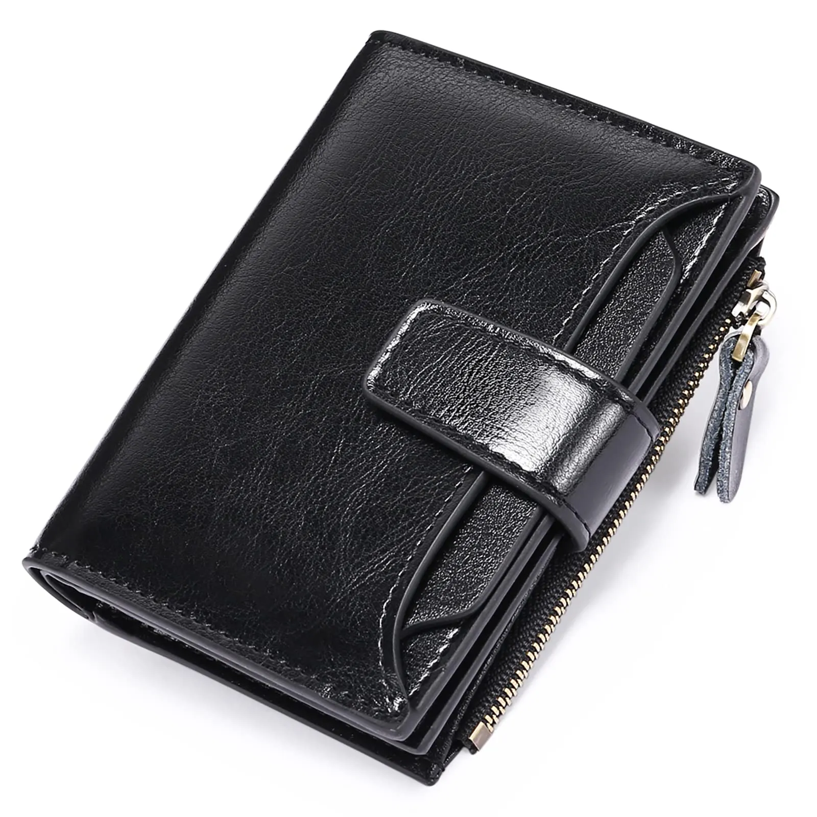 SENDEFN Portafoglio Donna in Pelle Vera con Blocco RFID e 14 Slot per Carte - immagine 1