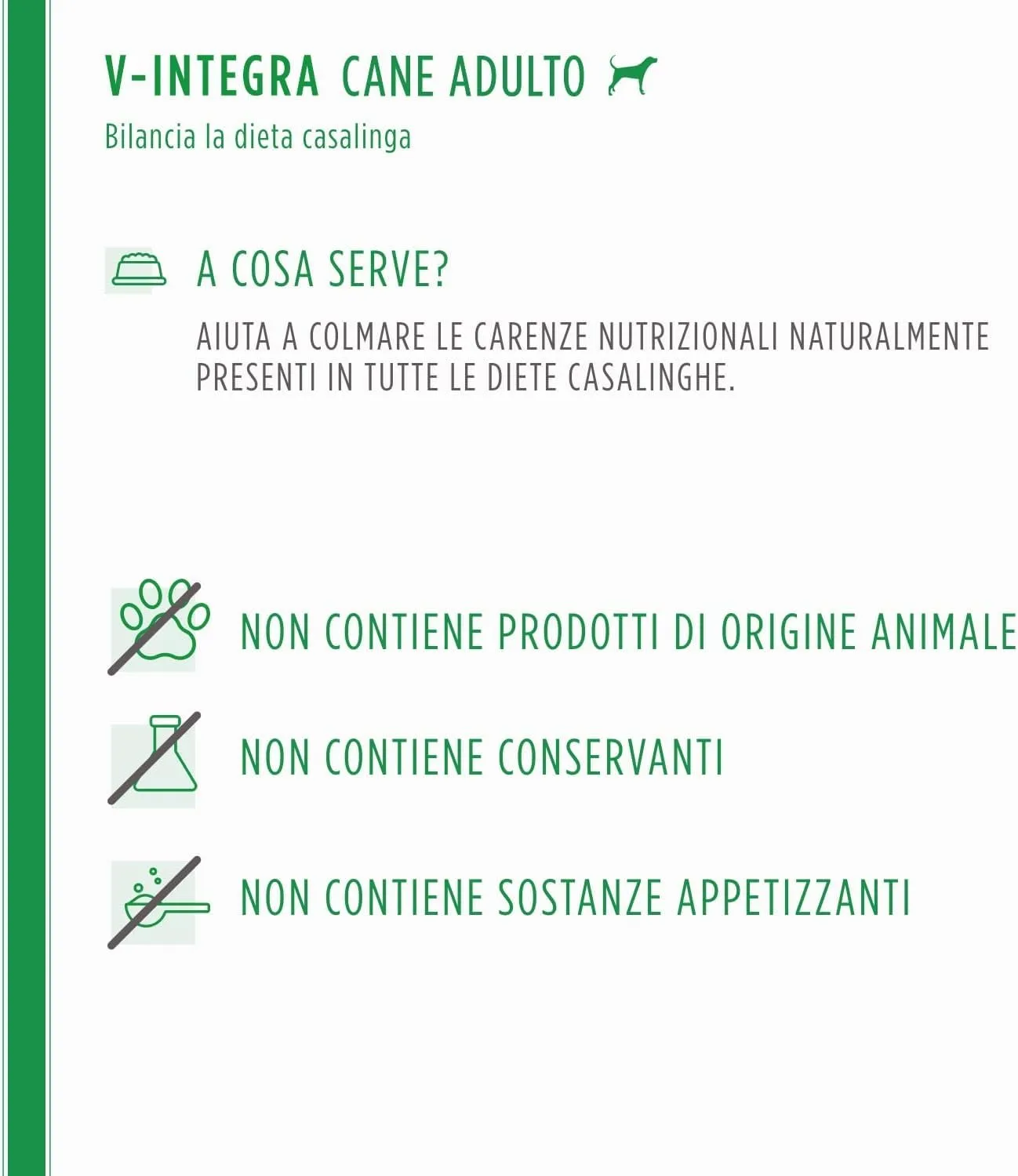 V-INTEGRA Cane Adulto, Integratore Multivitaminico per Dieta Casalinga e BARF, 500g - immagine 5