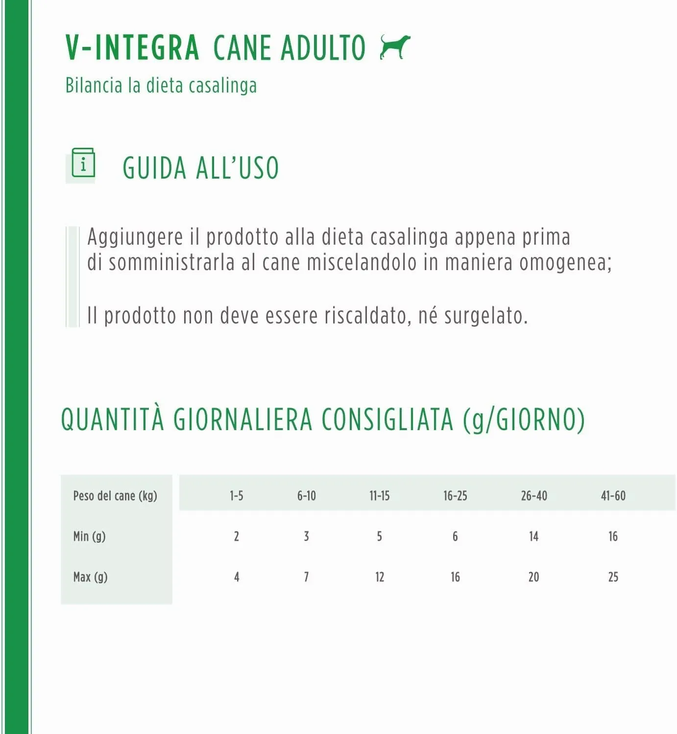 V-INTEGRA Cane Adulto, Integratore Multivitaminico per Dieta Casalinga e BARF, 500g - immagine 7