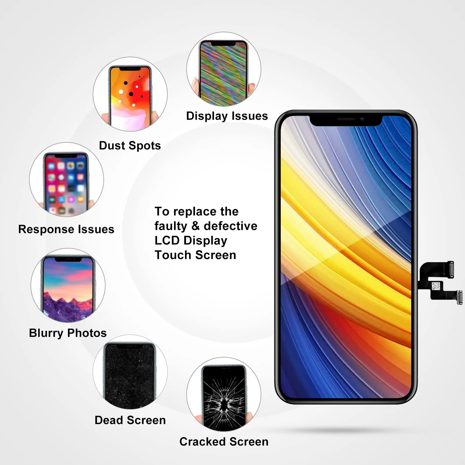 LL TRADER Schermo LCD 5,8'' per iPhone X e Kit di Riparazione - immagine 5