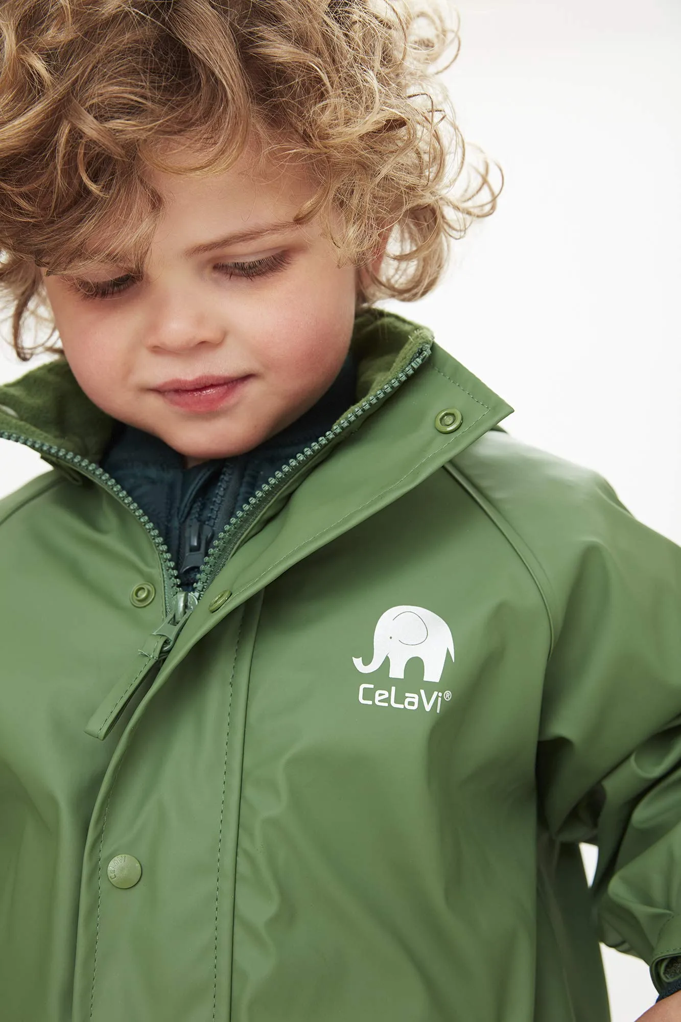 Celavi Basic Rainwear Set, Elm Green, 10 Years Unisex - immagine 3