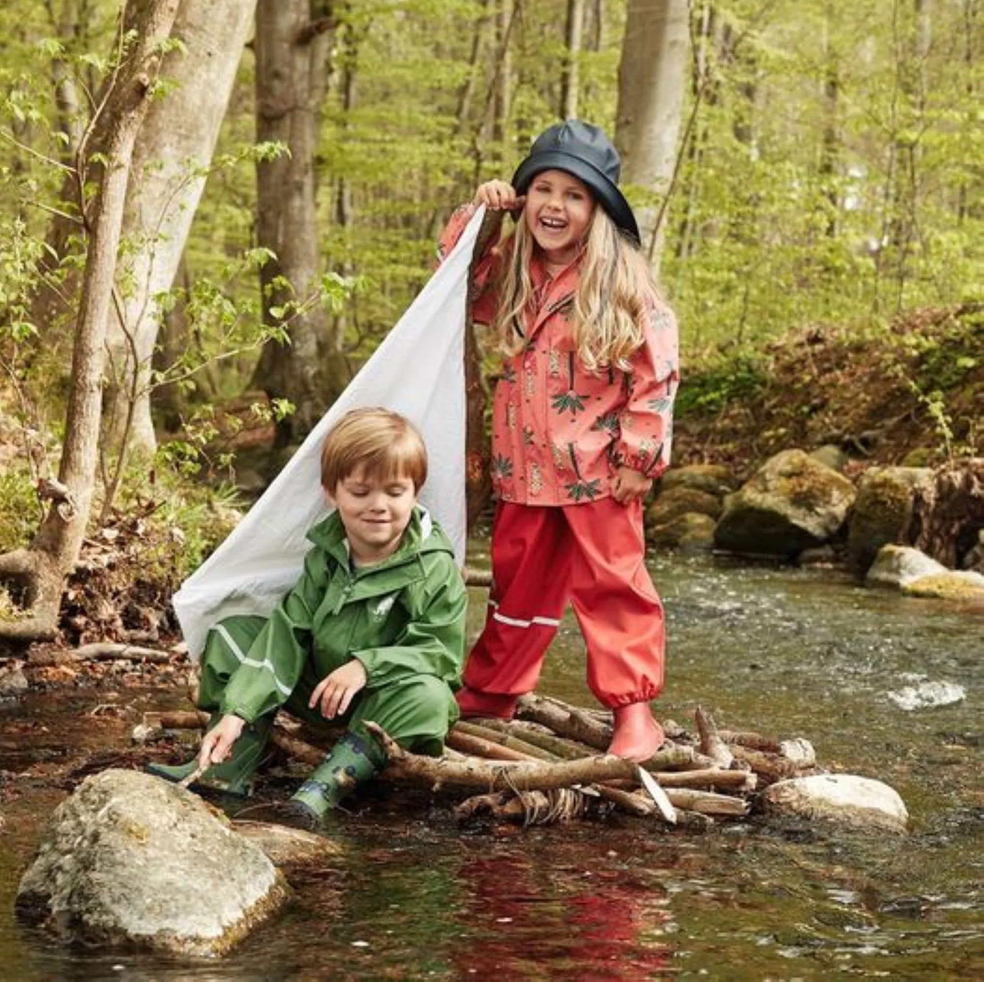 Celavi Basic Rainwear Set, Elm Green, 10 Years Unisex - immagine 8