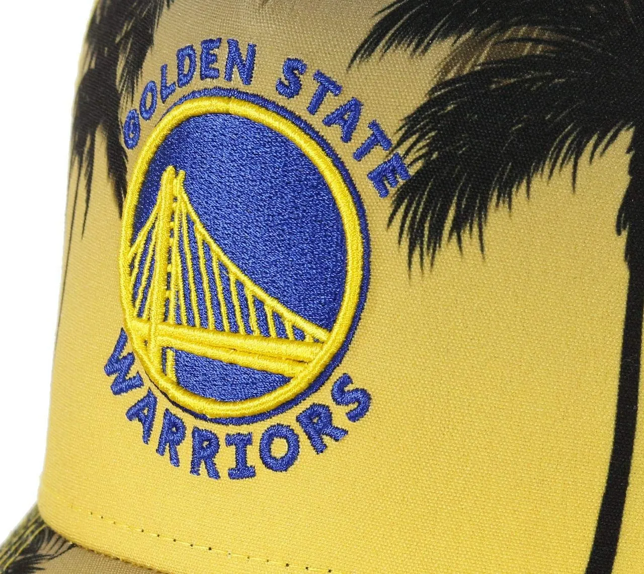 New Era Golden State Warriors Adjustable Trucker Cap NBA Palm Tree Yellow - One Size - immagine 3
