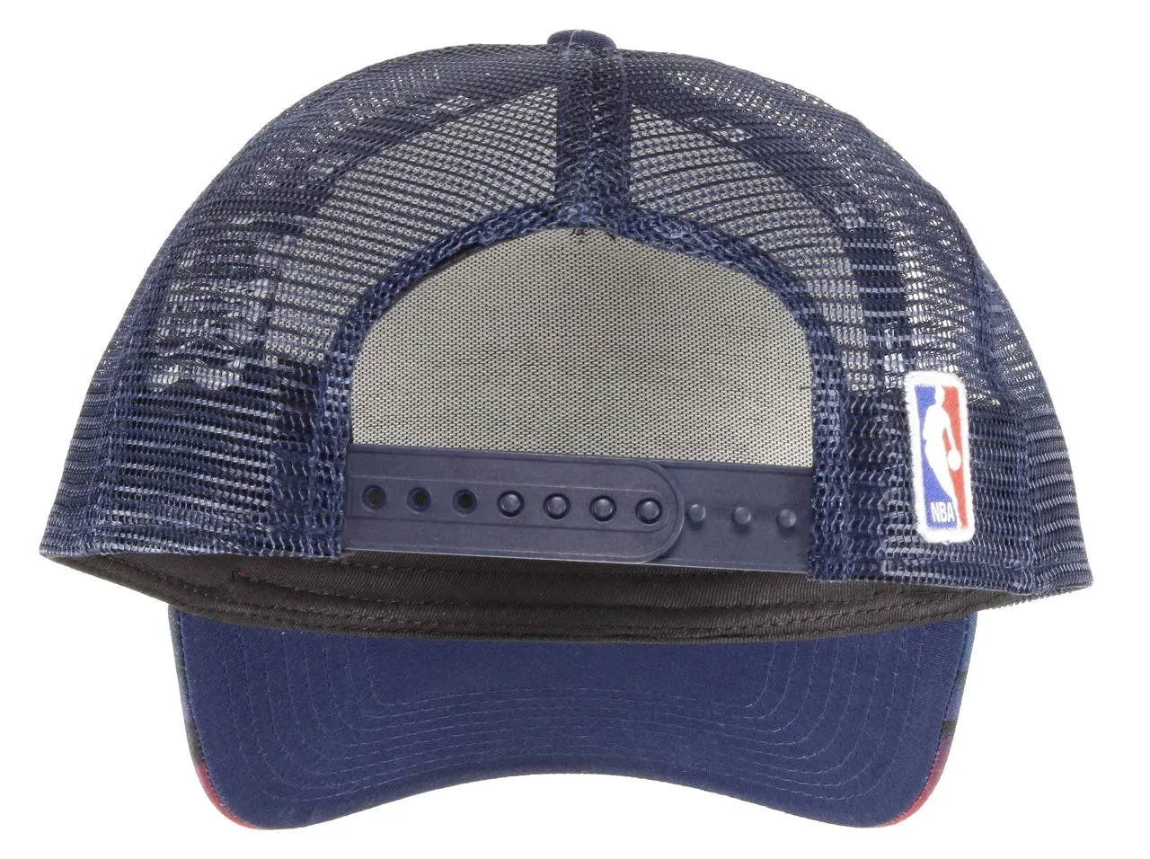 New Era Orleans Pelicans Adjustable Trucker Cap NBA Palm Tree Red/Blue - One Size - immagine 3