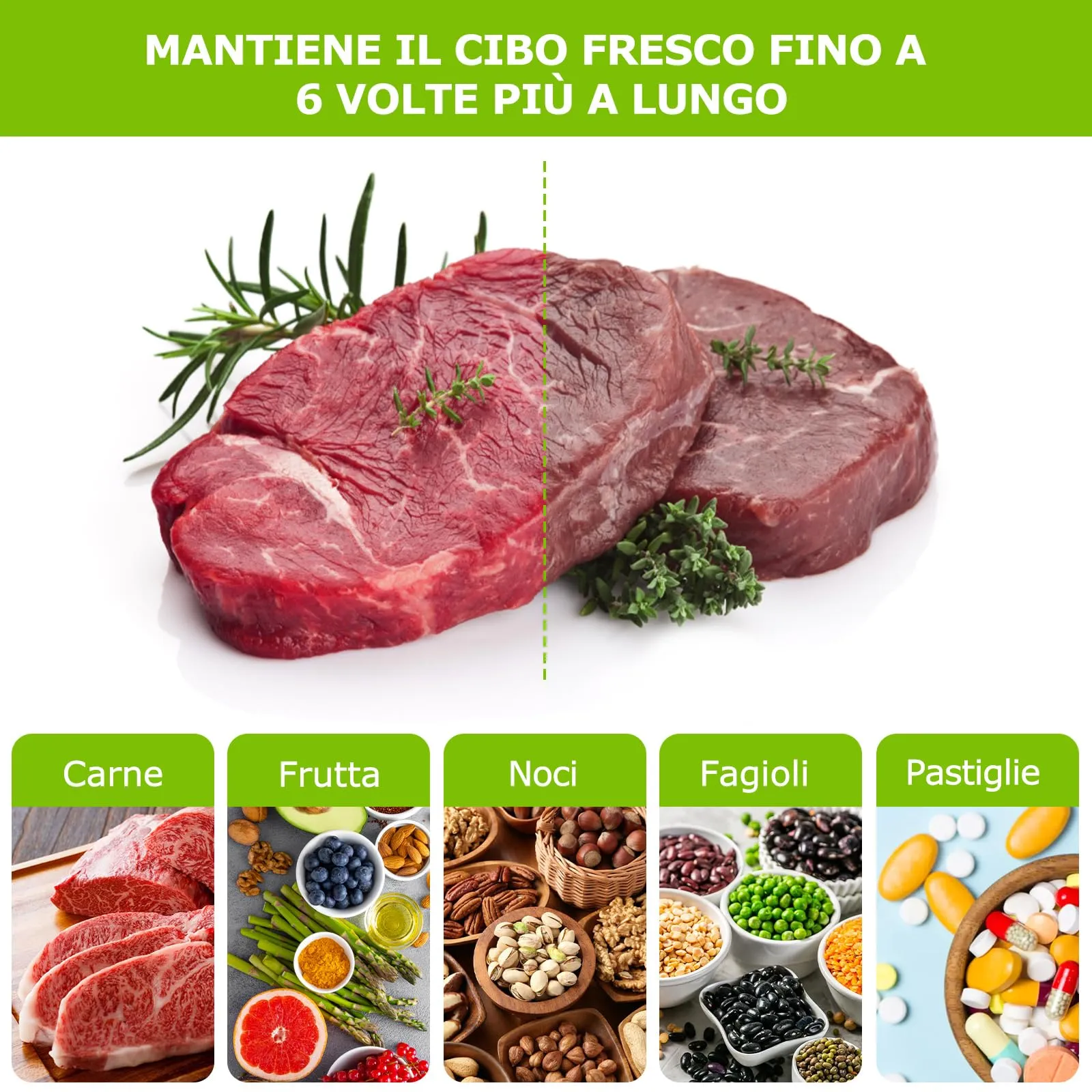 Bonsenkitchen Sacchetti Sottovuoto per Alimenti, 100 Buste 15x25cm - immagine 6