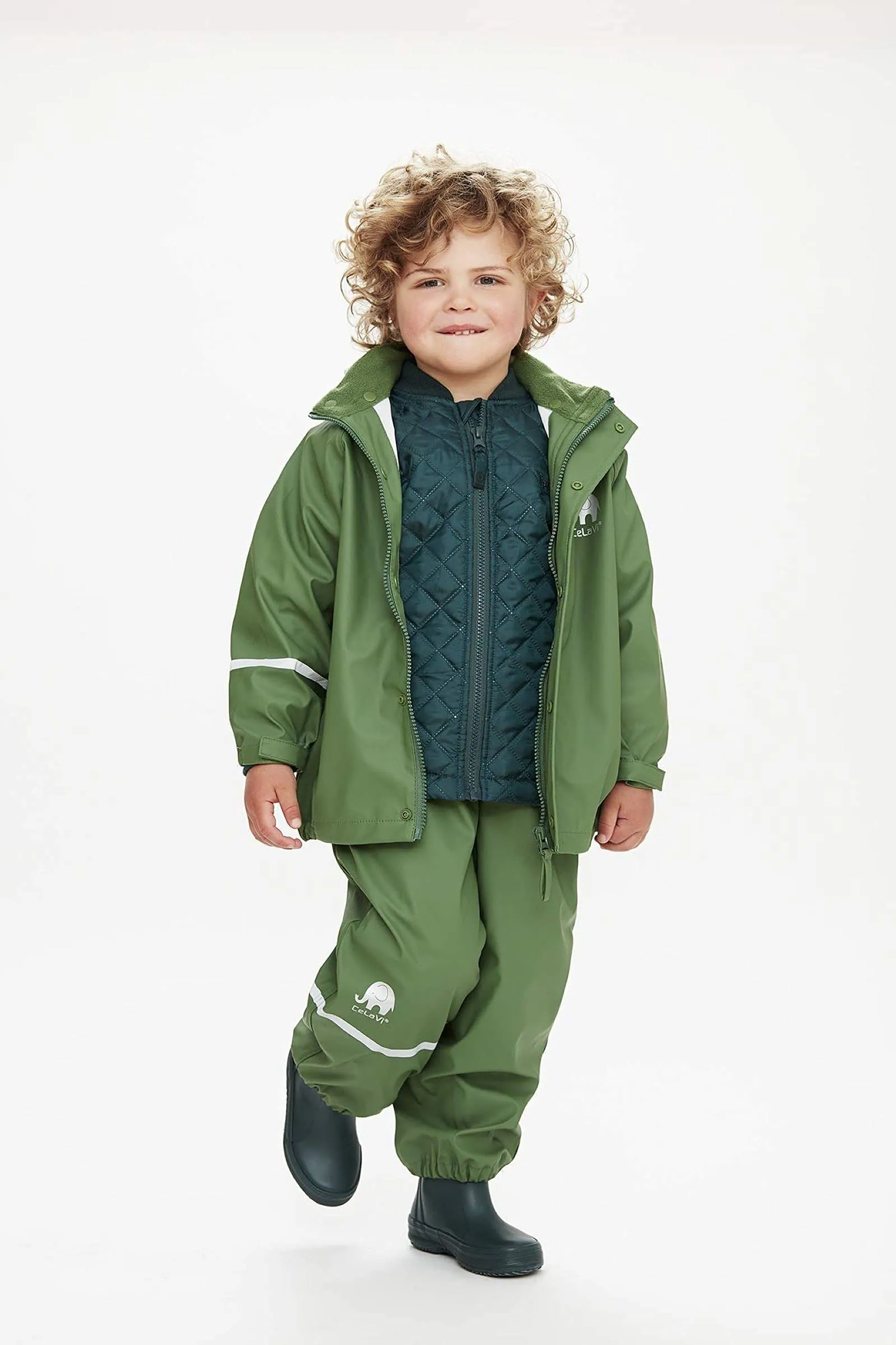 Celavi Basic Rainwear Set, Elm Green, Size 90 - immagine 2