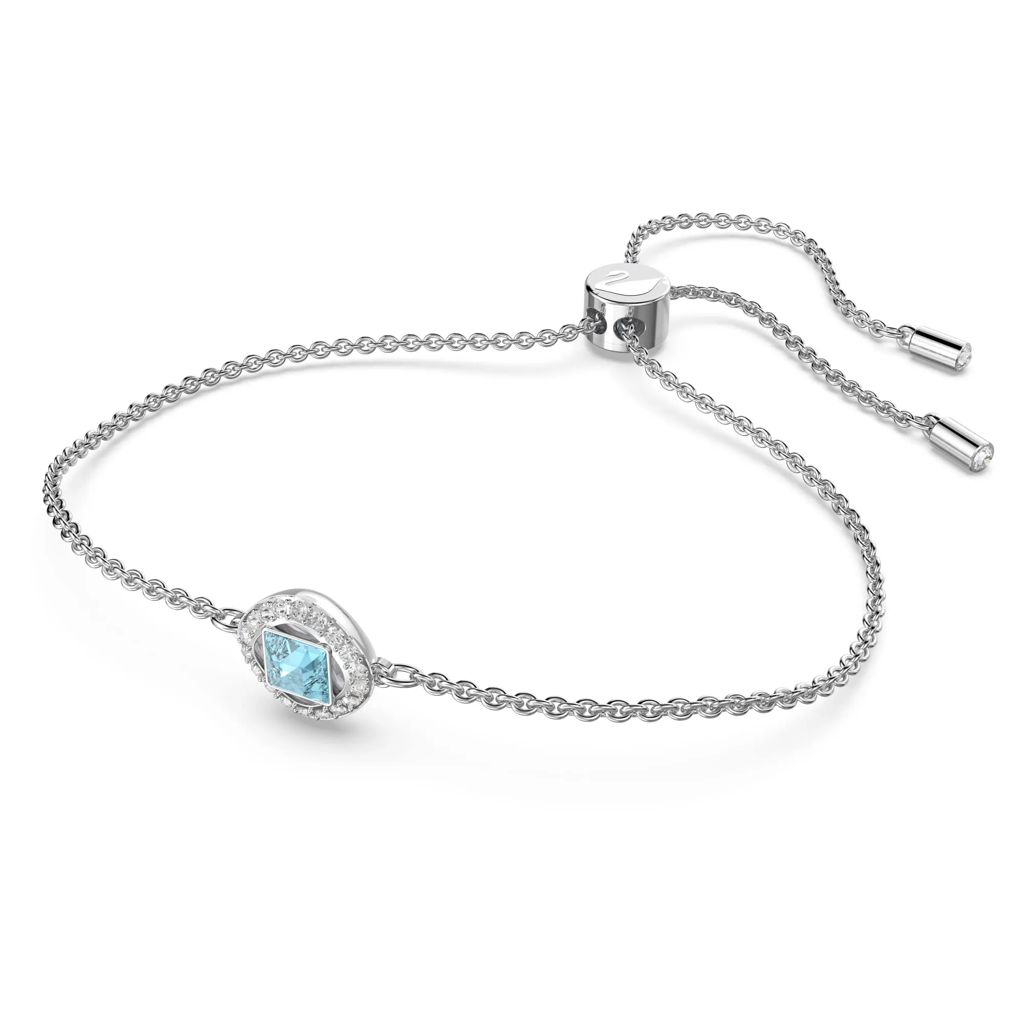 Swarovski Una Angelic Bracelet, Blue, Rhodium Plated - immagine 2