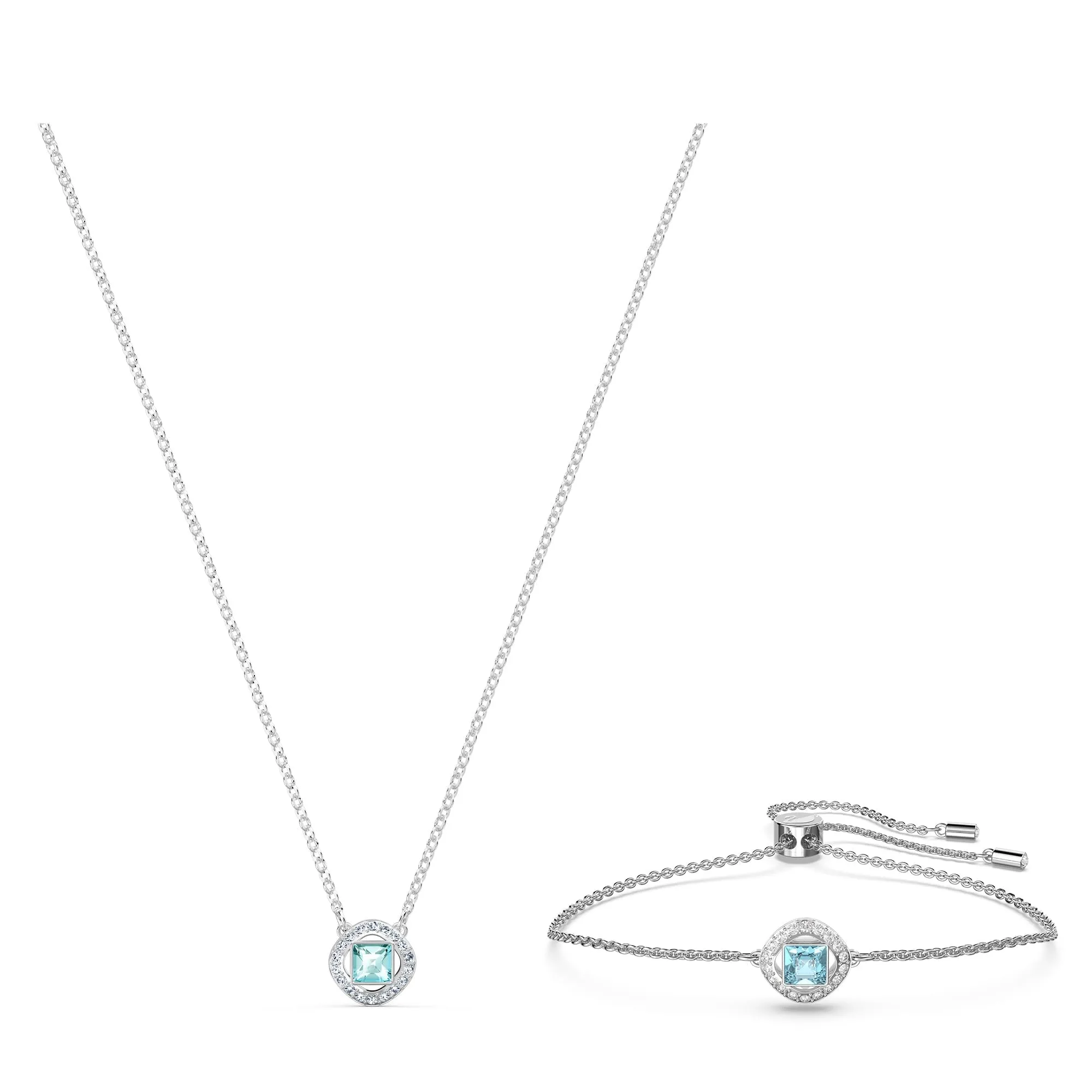 Swarovski Una Angelic Bracelet, Blue, Rhodium Plated - immagine 4