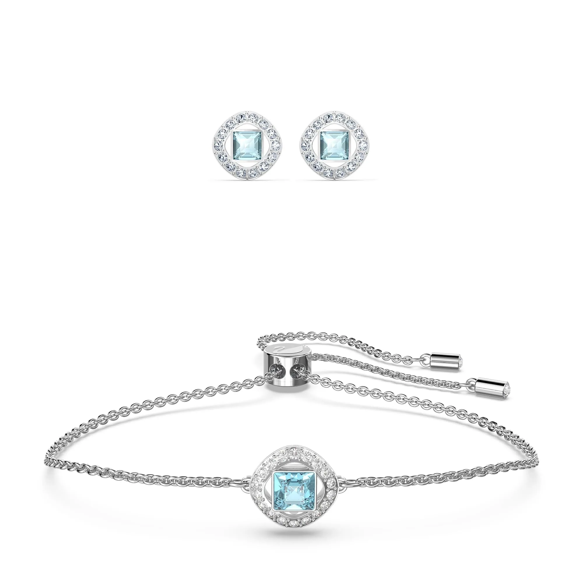 Swarovski Una Angelic Bracelet, Blue, Rhodium Plated - immagine 5