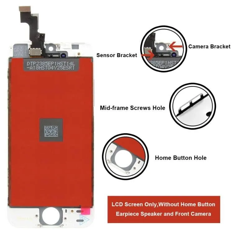 Brinonac Display per iPhone 5S/SE 2016 Bianco 4,0" Schermo Sostituzione Digitizer - immagine 2