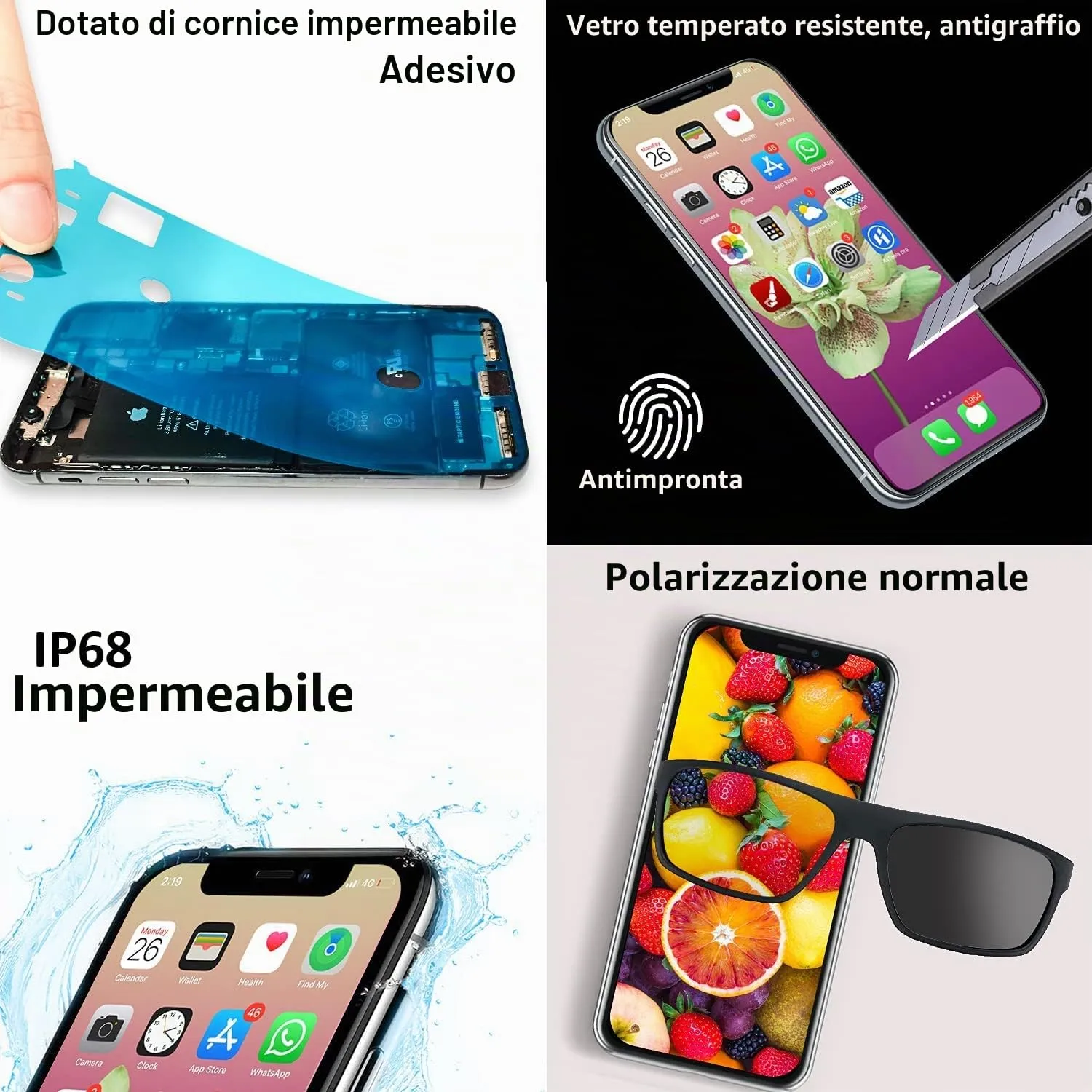 Brinonac LCD Display Digitizer Replacement Kit for iPhone 11 6.1" FHD COF - immagine 5
