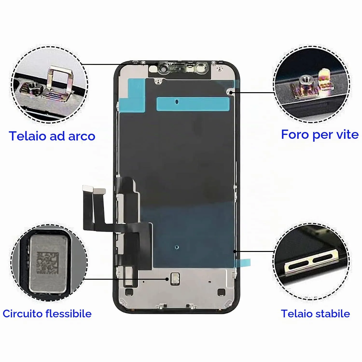 Brinonac LCD Display Digitizer Replacement Kit for iPhone 11 6.1" FHD COF - immagine 7