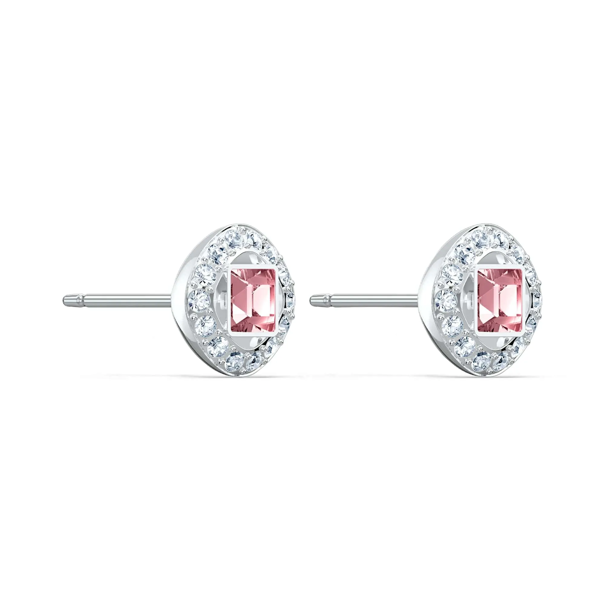 Swarovski Una Angelic Orecchini a lobo, Rosa, Placcato rodio - immagine 3