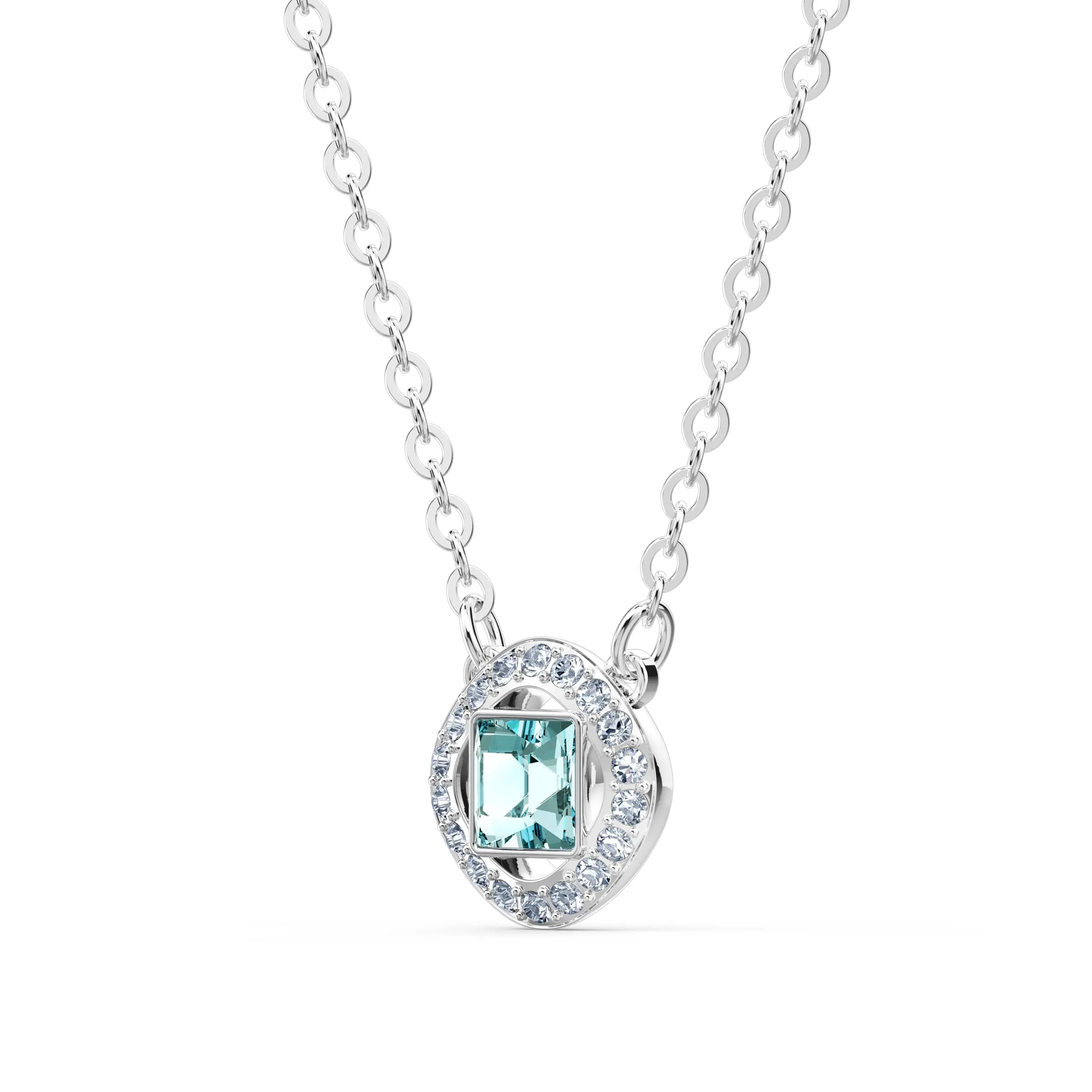 Swarovski Una Angelic Collana, Blu, Placcato Rodio - immagine 3