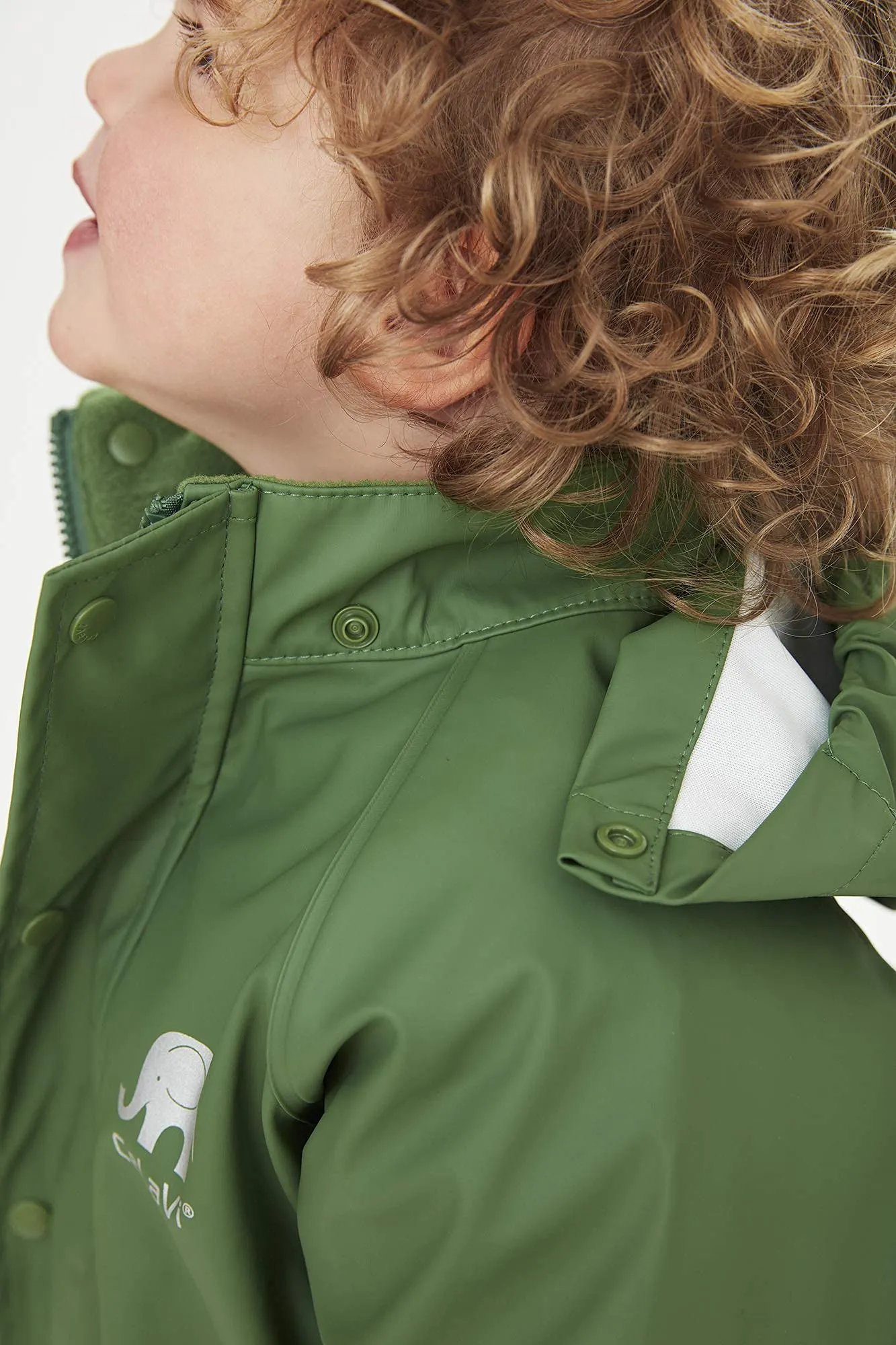 Celavi Basic Rainwear Set, Elm Green, Size 100 (3-4 Years), Unisex - immagine 6