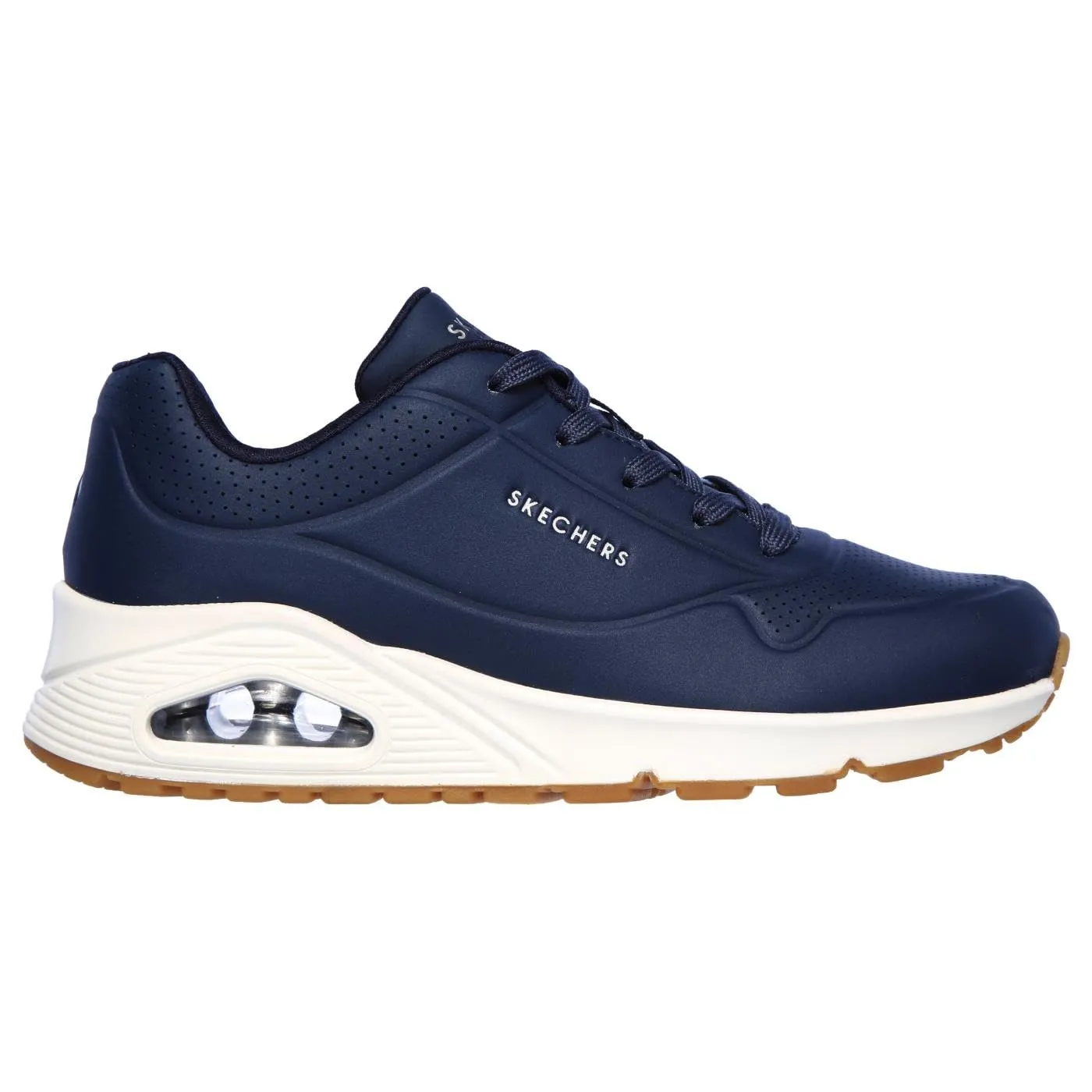 Skechers Uno Stand On Air Scarpe da ginnastica Donna, Navy Durabuck Mesh, 36.5 EU - immagine 3