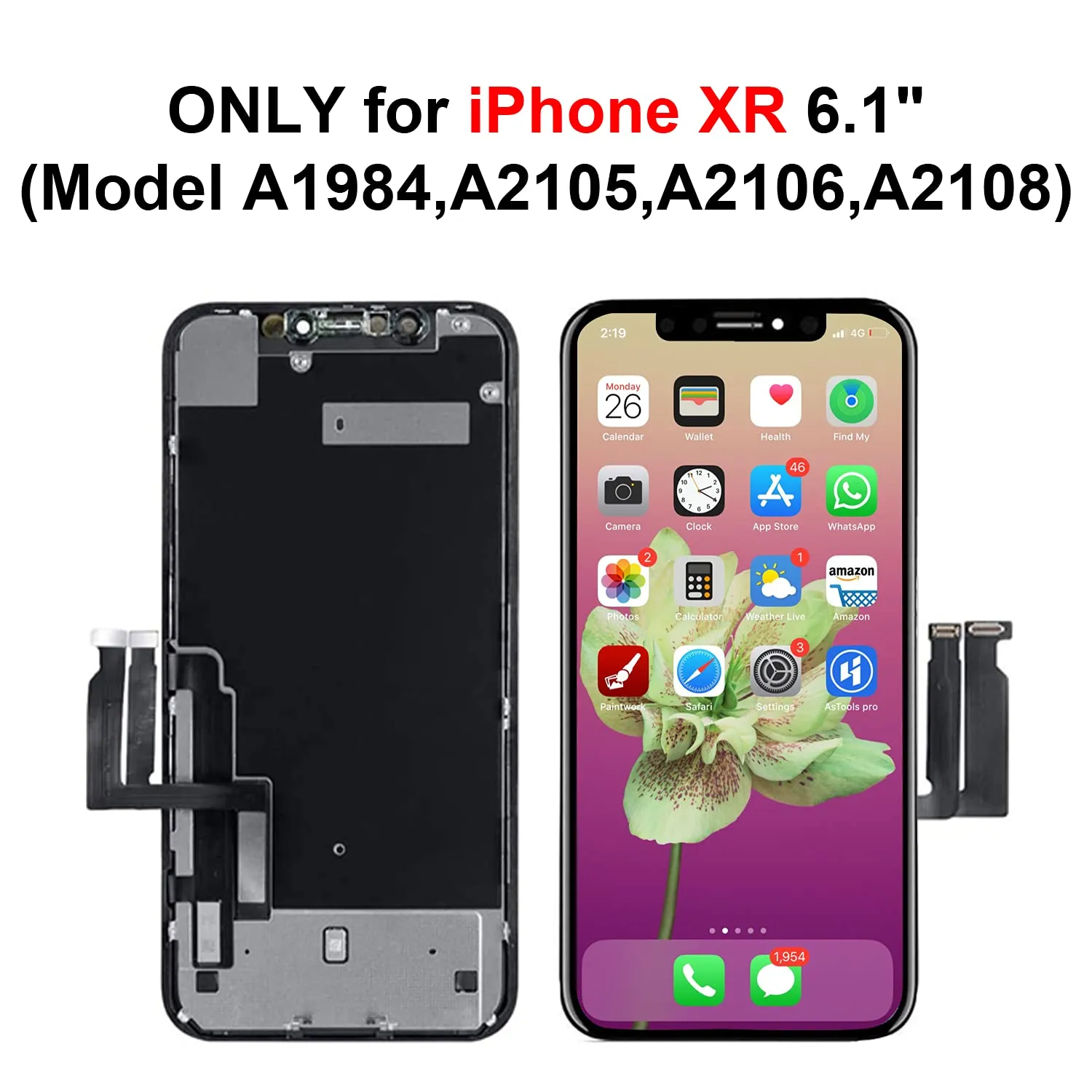 Brinonac LCD Display Digitizer Replacement Kit for iPhone XR 6.1" FHD COF BXR02 - immagine 2