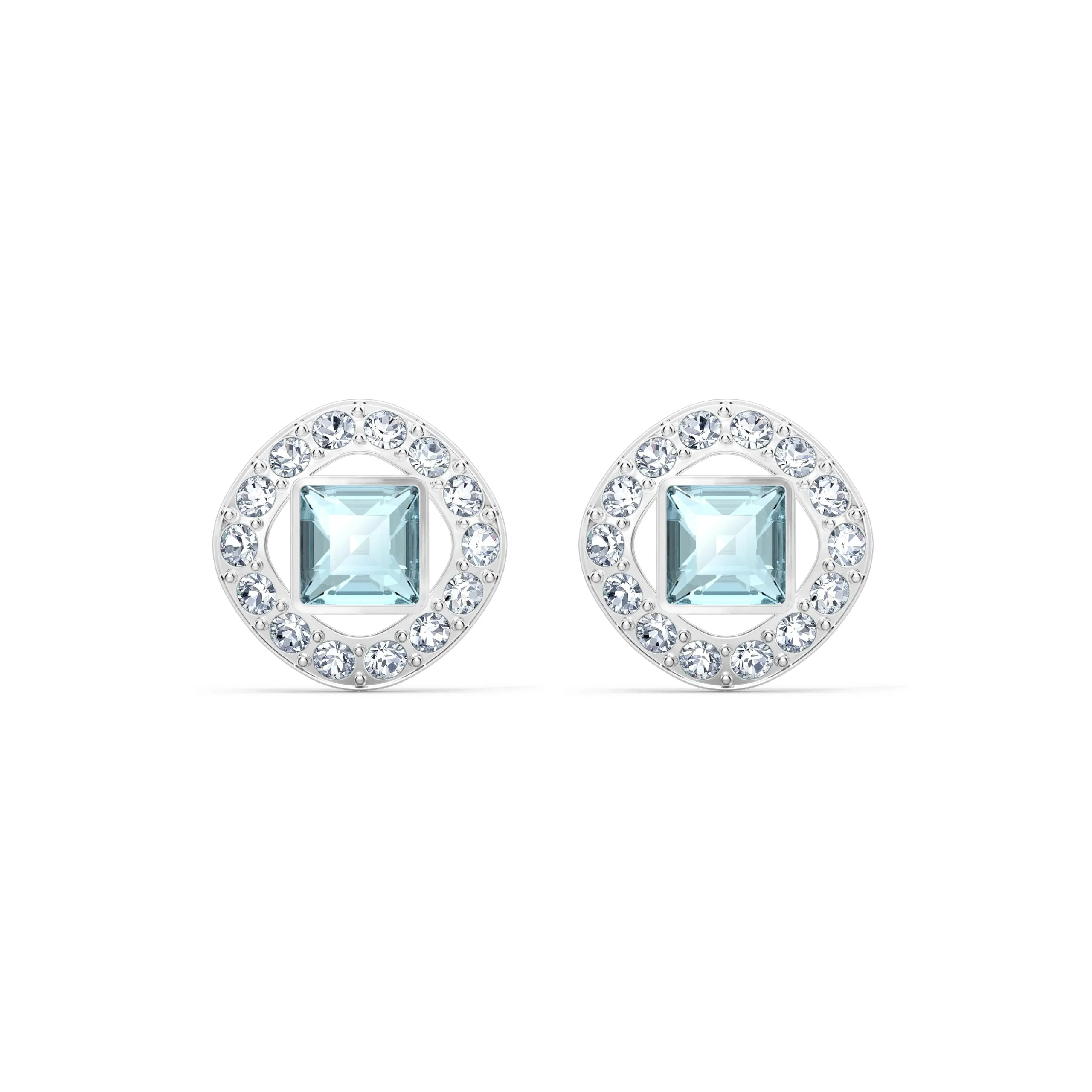 Swarovski Una Angelic Orecchini a lobo, Blu, Placcato rodio - immagine 1