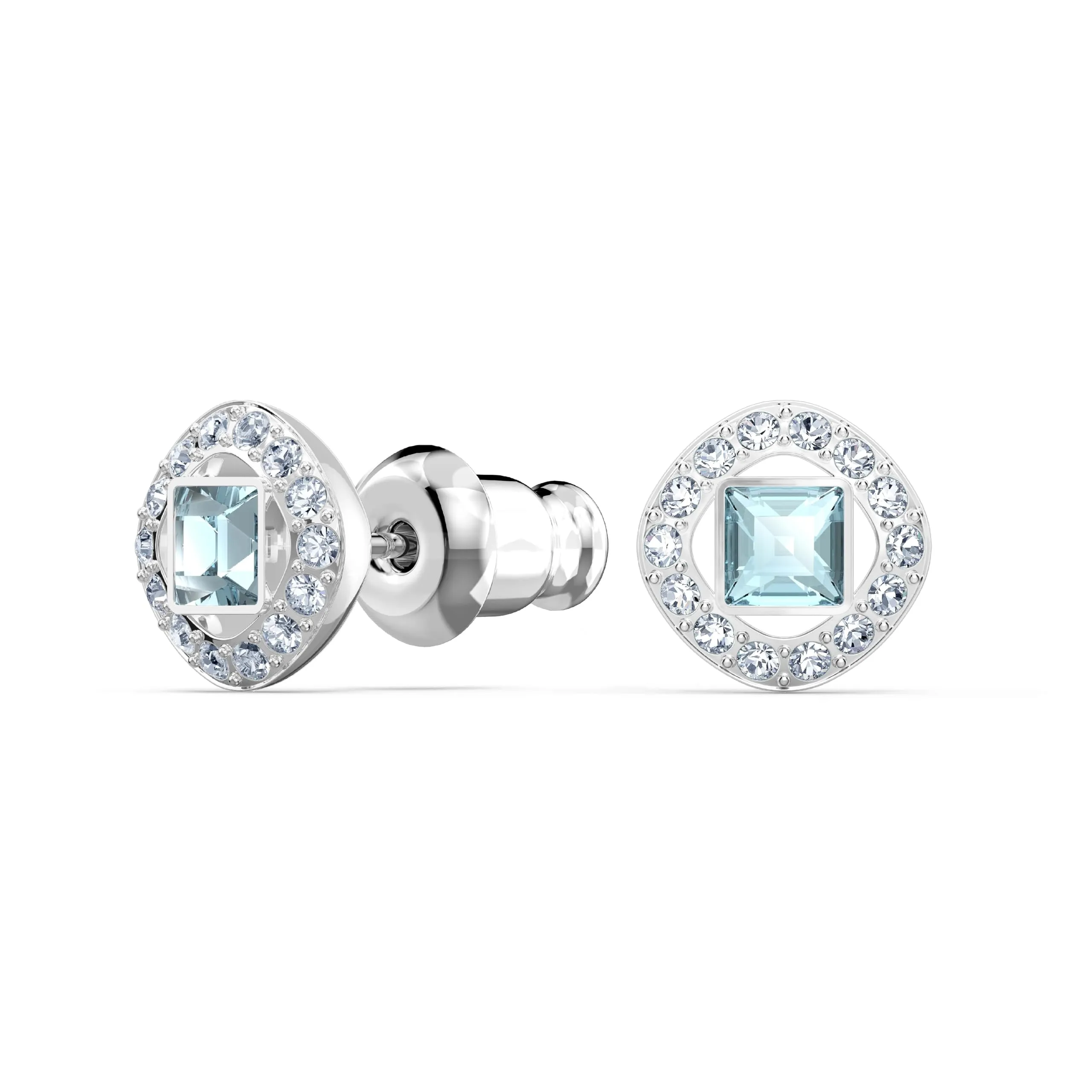 Swarovski Una Angelic Orecchini a lobo, Blu, Placcato rodio - immagine 2