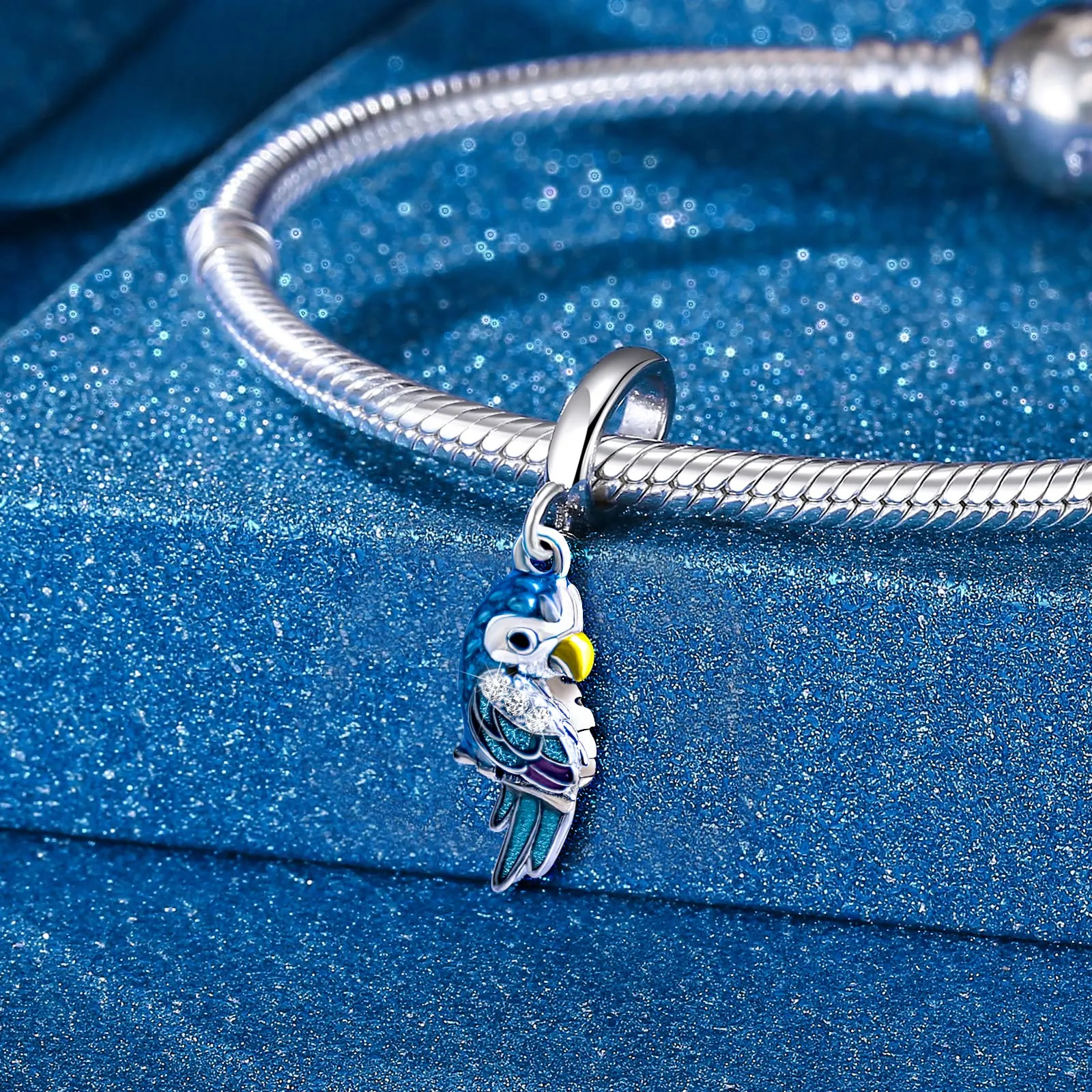 Symretie Bead Charm Ciondolo Argento Sterling 925 con Cubic Zirconia per Braccialetti e Collane Europei - immagine 7